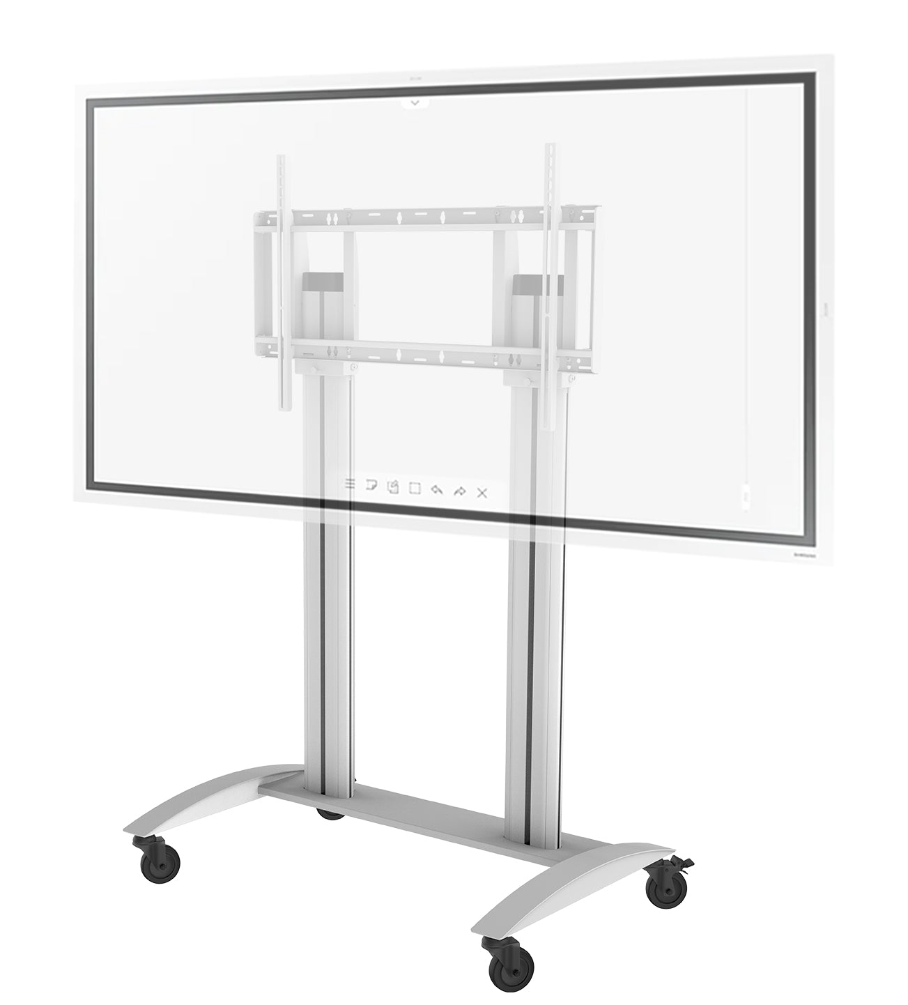 Peerless-AV SmartMount SR598W-HUB2 - Chariot - pour écran plat interactif - aluminium - blanc - Taille d'écran : 85" - Interface de montage : 600 x 400 mm - pour Microsoft Surface Hub 2S 85", Hub 3