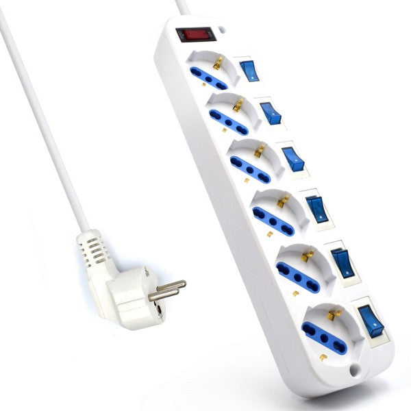Multiprise 6 Prises avec Interrupteur Ewent EW3932-3M 3500W (3 m)