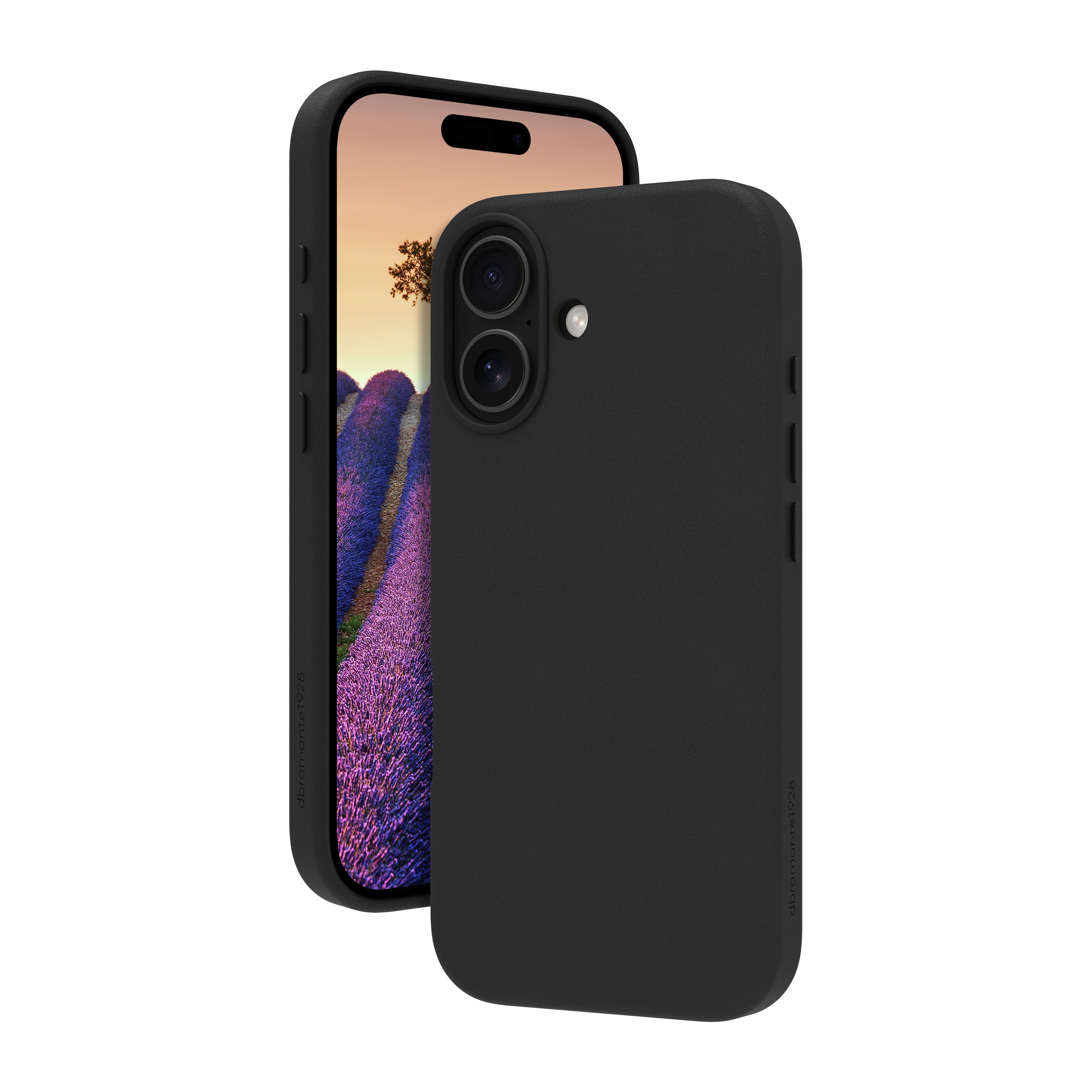 dbramante1928 Roskilde - Coque de protection pour téléphone portable - compatibilité avec MagSafe - cuir pleine fleur - noir