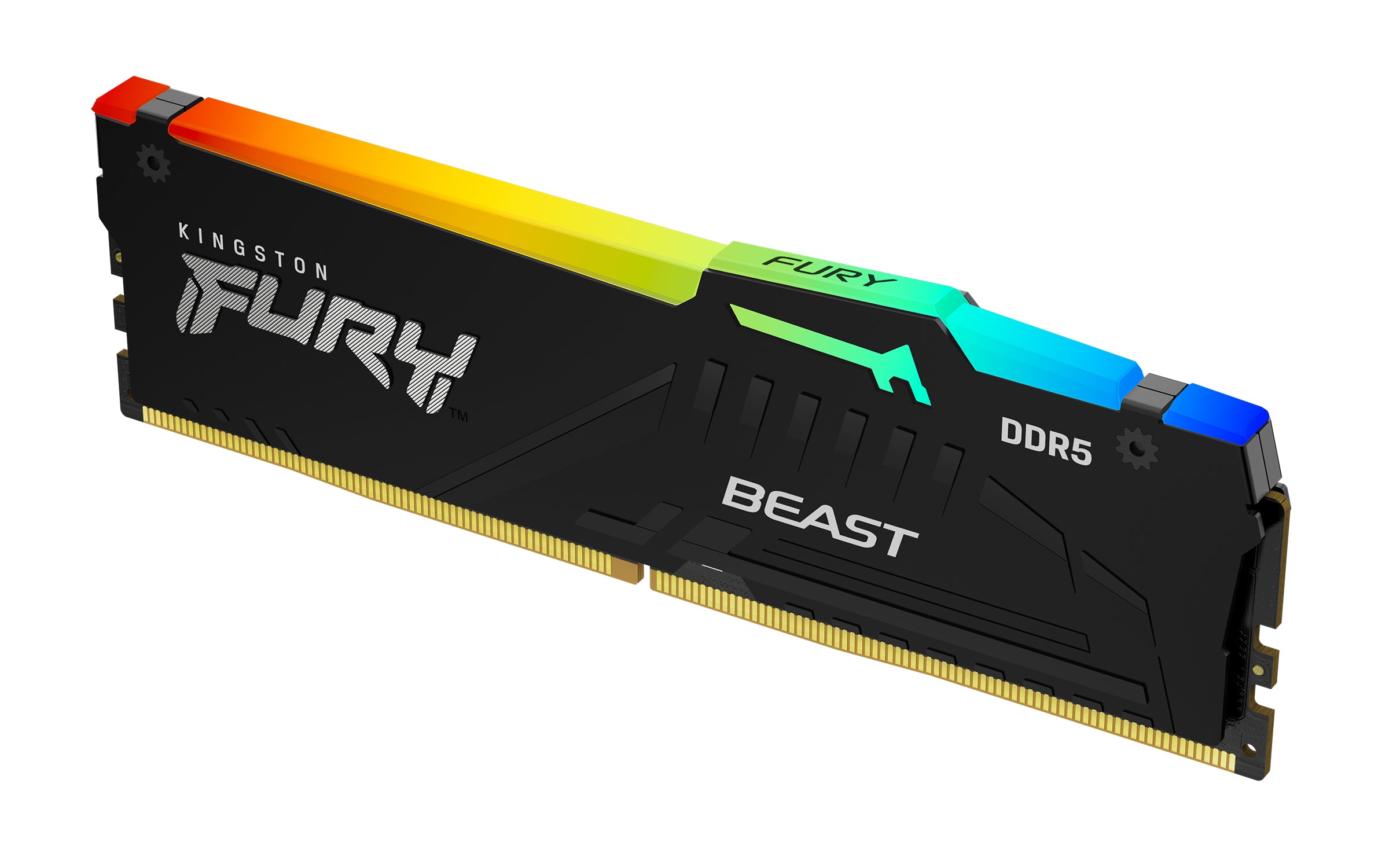 Barrette mémoire 32Go DIMM DDR5 Kingston Fury Beast RGB 5600MHz (Noir)