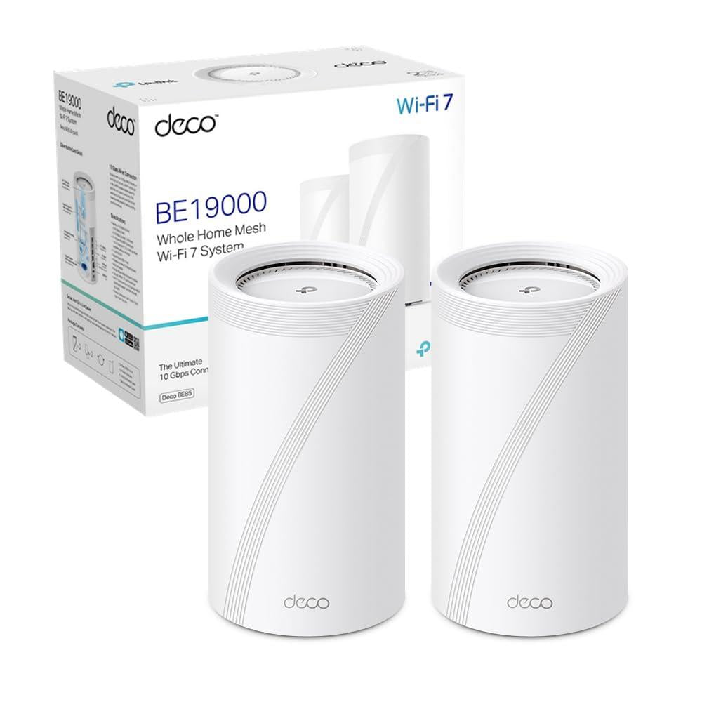 Wireless Router|TP-LINK|Wireless Router|19000 Mbps|Mesh|Wi-Fi 7|2x2.5GbE|1x10GbE|1xSPF+|DHCP|DECOBE85(2-PACK)