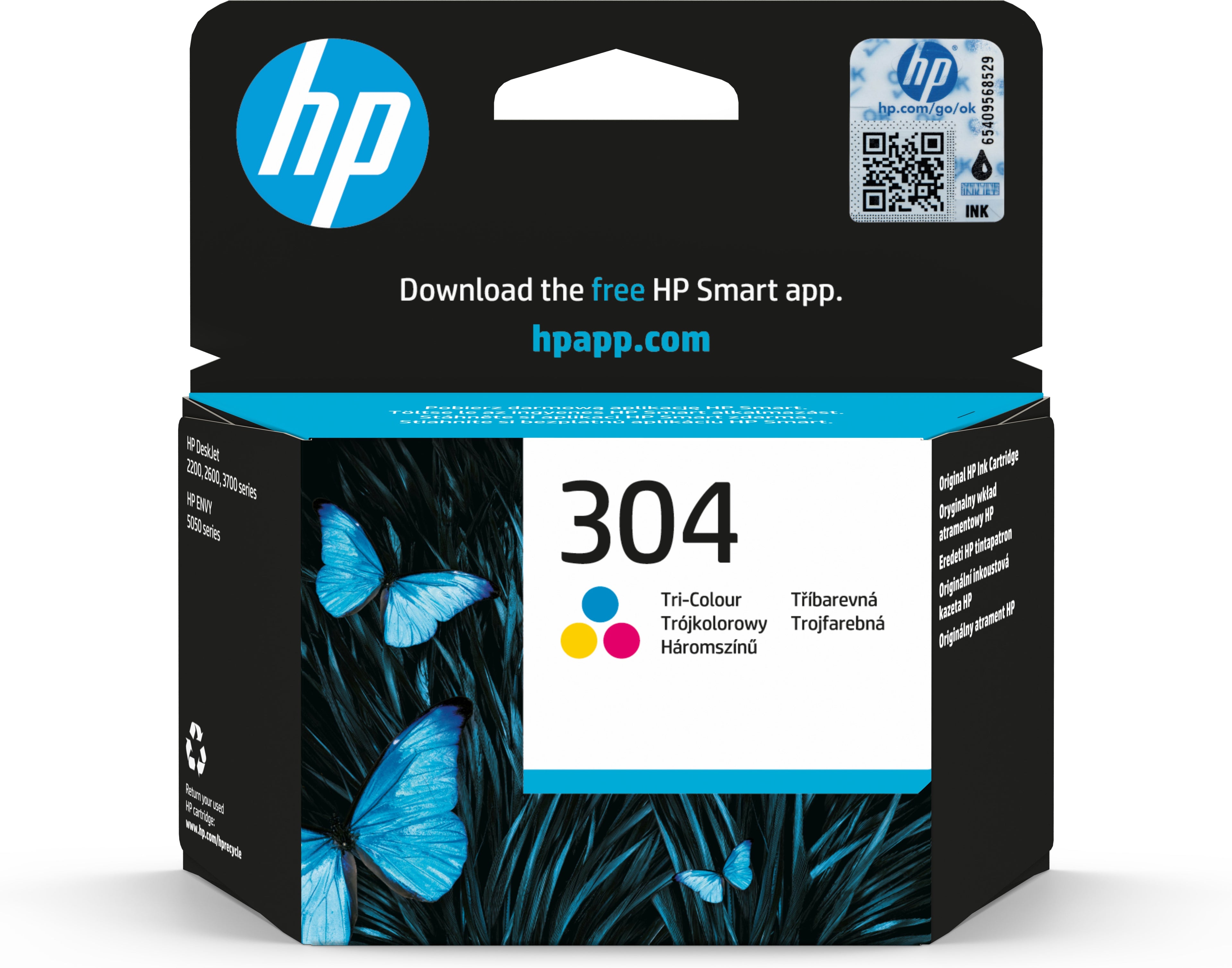 HP 304 - Couleur (cyan, magenta, jaune) - original - cartouche d'encre - pour AMP 130, Deskjet 26XX, 37XX, ENVY 50XX