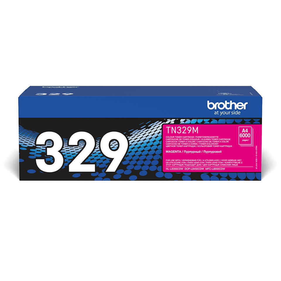 Brother TN329M - Magenta - original - cartouche de toner - pour Brother DCP-L8450CDW, HL-L8350CDW, HL-L8350CDWT, MFC-L8850CDW