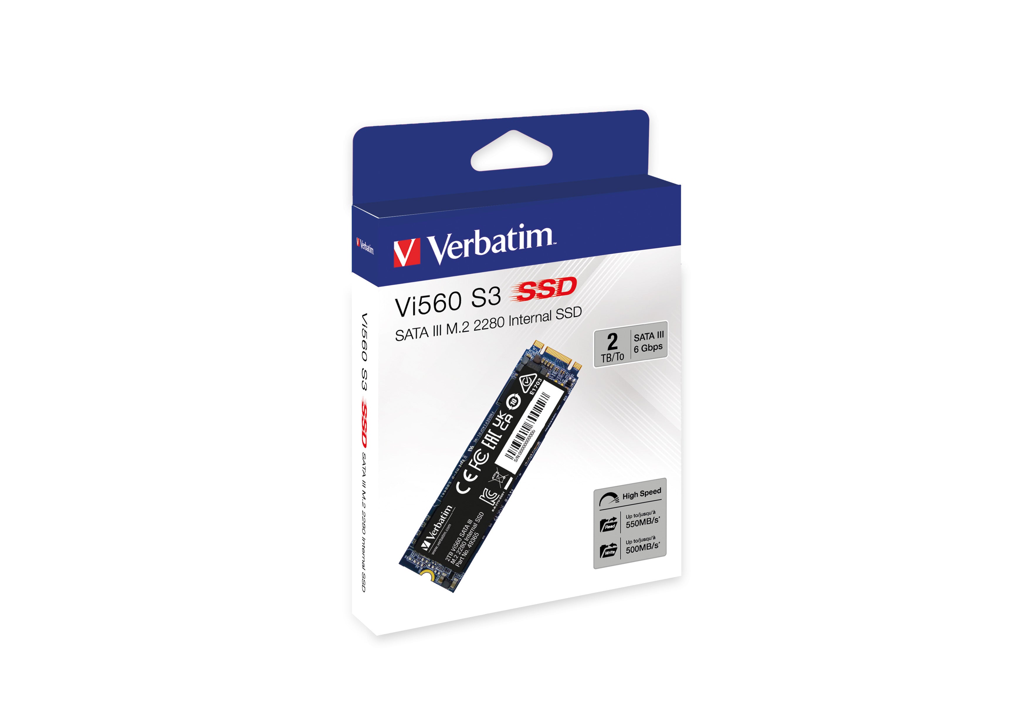 Disque SSD Verbatim Vi560 S3 2To - S-ATA M.2 Type 2280