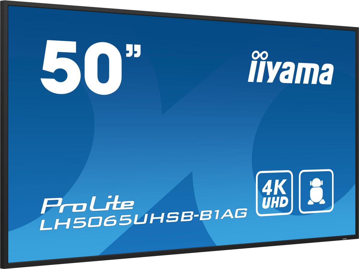 iiyama ProLite LH5065UHSB-B1AG 125,7cm (50") 4K UHD Signage Monitor DP/HDMI/RJ45
