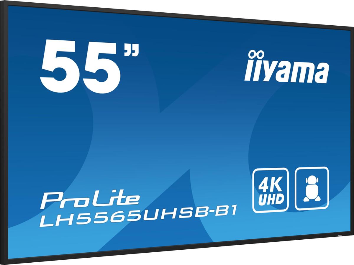 iiyama ProLite LH5565UHSB-B1 139cm (55") 4K UHD Signage Monitor DP/HDMI/RJ45