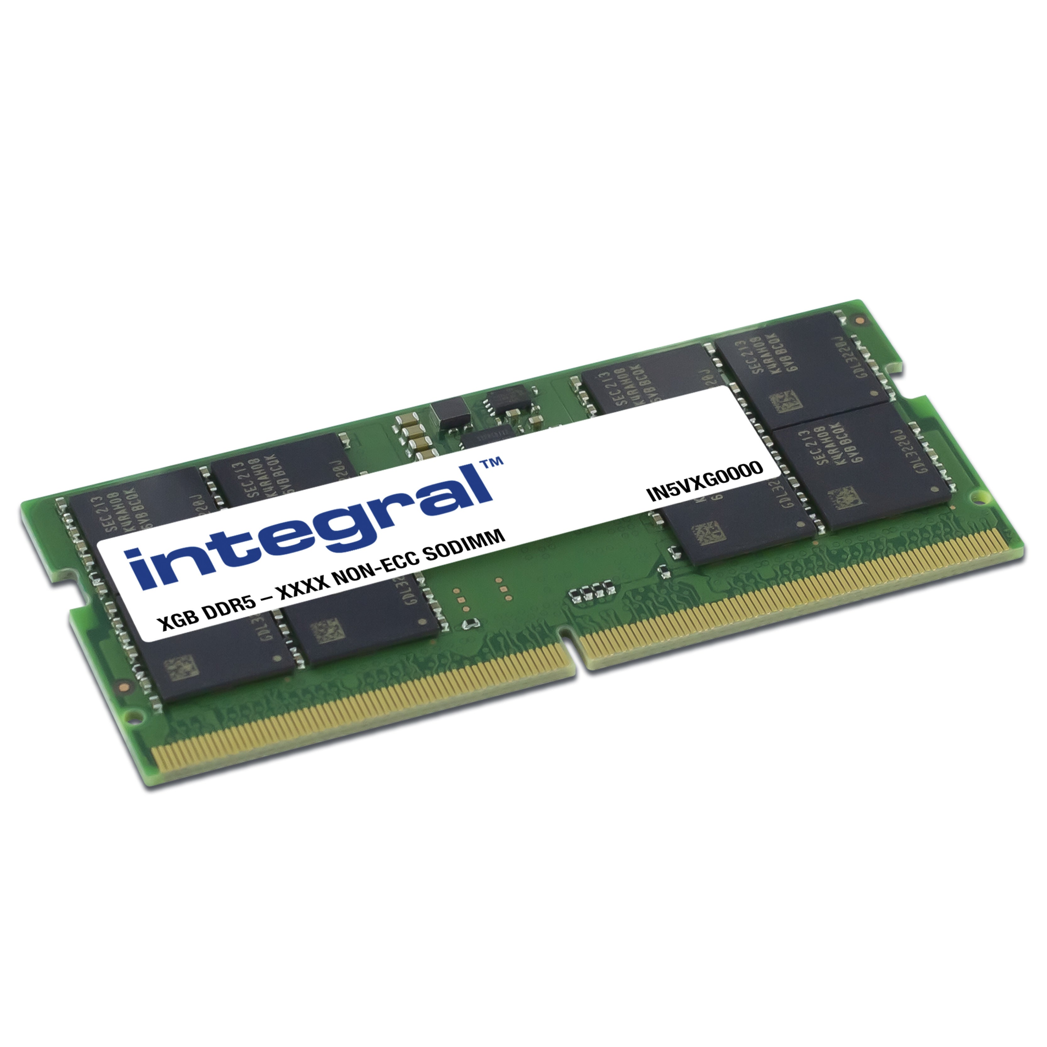 Integral - DDR5 - module - 32 Go - SO DIMM 262 broches - 5600 MHz / PC5-44800 - CL46 - 1.1 V - mémoire sans tampon - on-die ECC