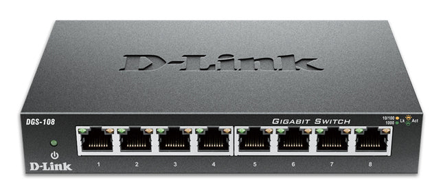 Switch réseau ethernet Gigabit D-Link DGS-108 - 8 ports