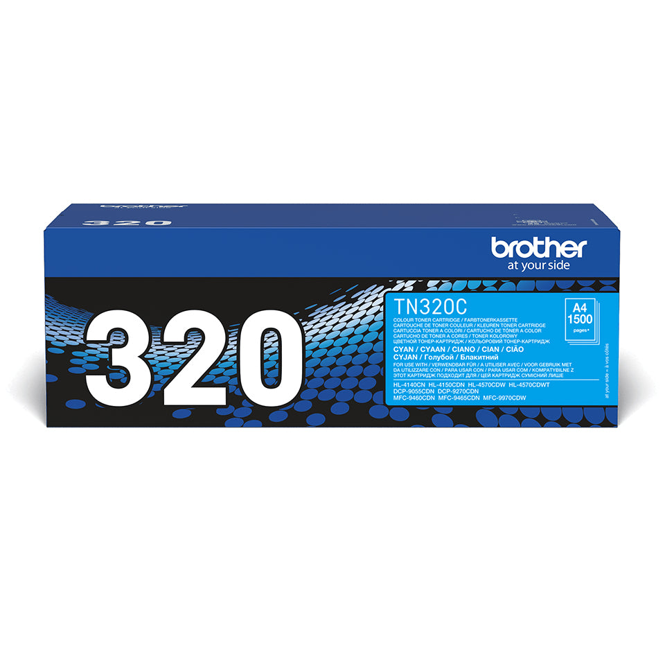 Brother TN320C - Cyan - original - cartouche de toner - pour Brother DCP-9055, DCP-9270, HL-4140, HL-4150, HL-4570, MFC-9460, MFC-9465, MFC-9970