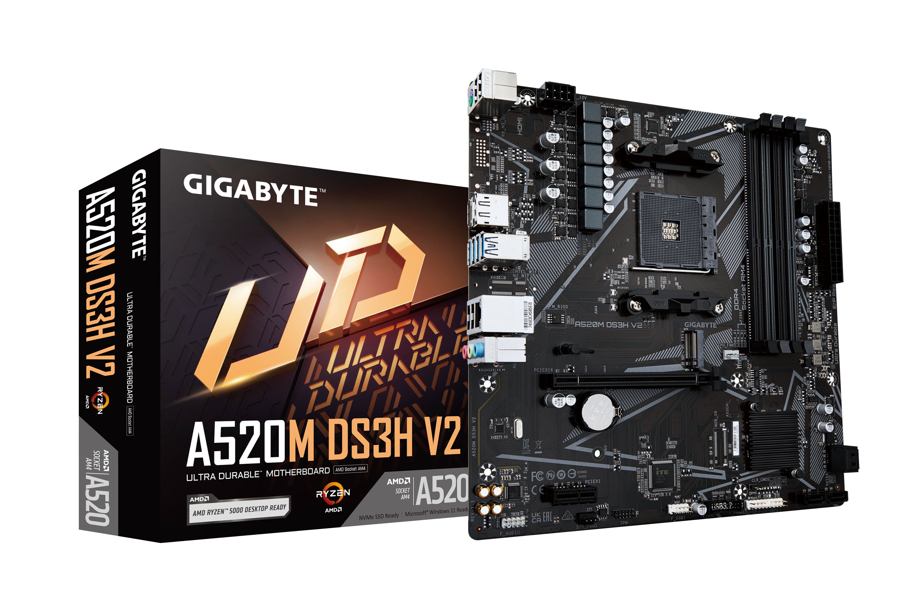 Carte Mère Gigabyte A520M DS3H V2 (AM4) Micro ATX
