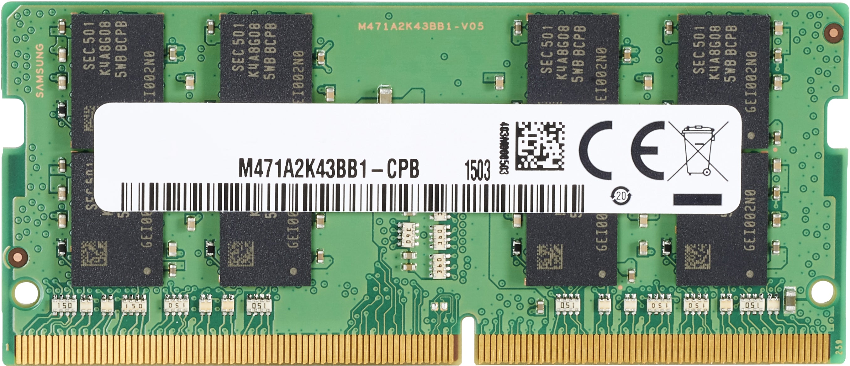 HP - DDR4 - module - 16 Go - SO DIMM 260 broches - 3200 MHz / PC4-25600 - 1.2 V - mémoire sans tampon - non ECC - pour Elite Slice G2 (SODIMM); EliteDesk 705 G5 (SODIMM); EliteOne 800 G5, 800 G6, 800 G8; ProDesk 400 G5 (SODIMM), 400 G6 (SODIMM), 600 G5 (S