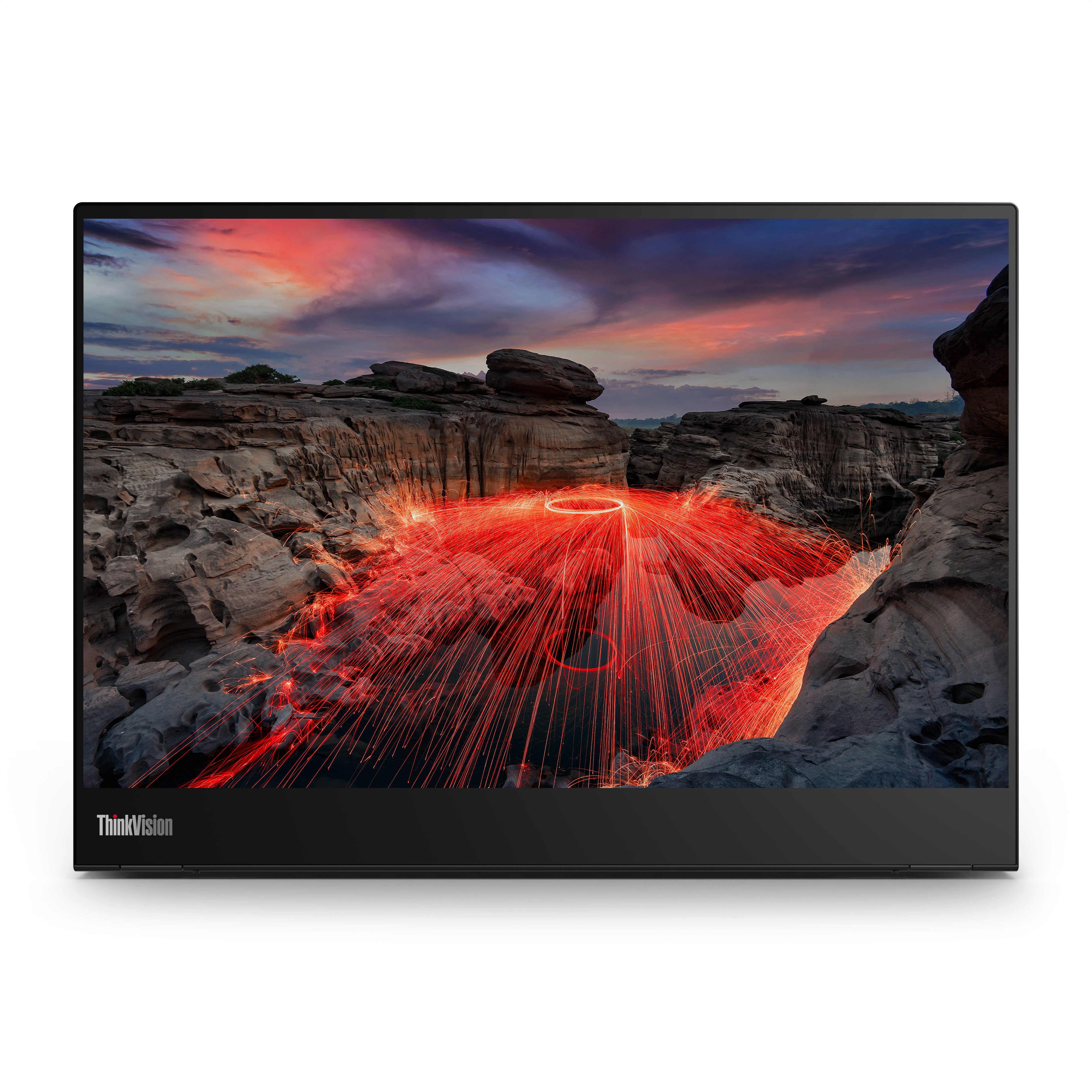 Lenovo ThinkVision M14t Gen 2 - Écran LED - 14" - portable - écran tactile - 2240 x 1400 @ 60 Hz - IPS - 300 cd/m² - 1500:1 - 6 ms - 2xUSB-C - noir corbeau
