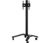 B-TECH Rollwagen 1000x800 -2x100kg 75-86''/dual/Webcam Ablage/schwarz