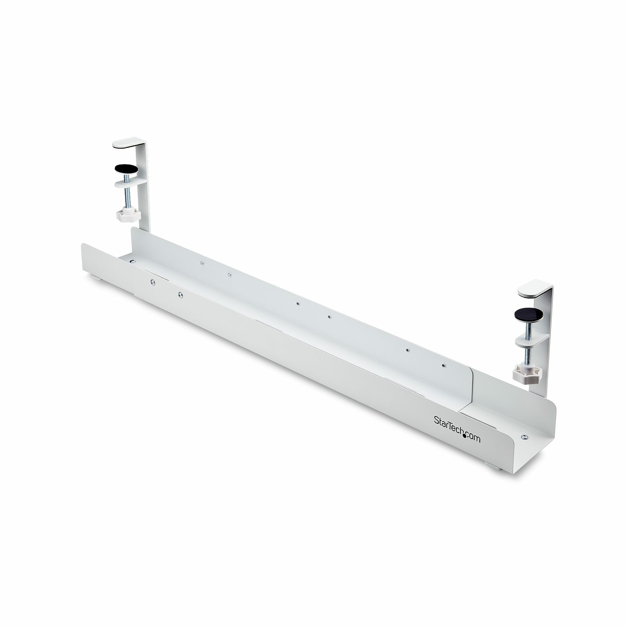 StarTech.com Under Desk Cable Management Tray, Clamp-on Installation - Plateau de gestion de câbles - montable sous bureau - blanc - 120 cm