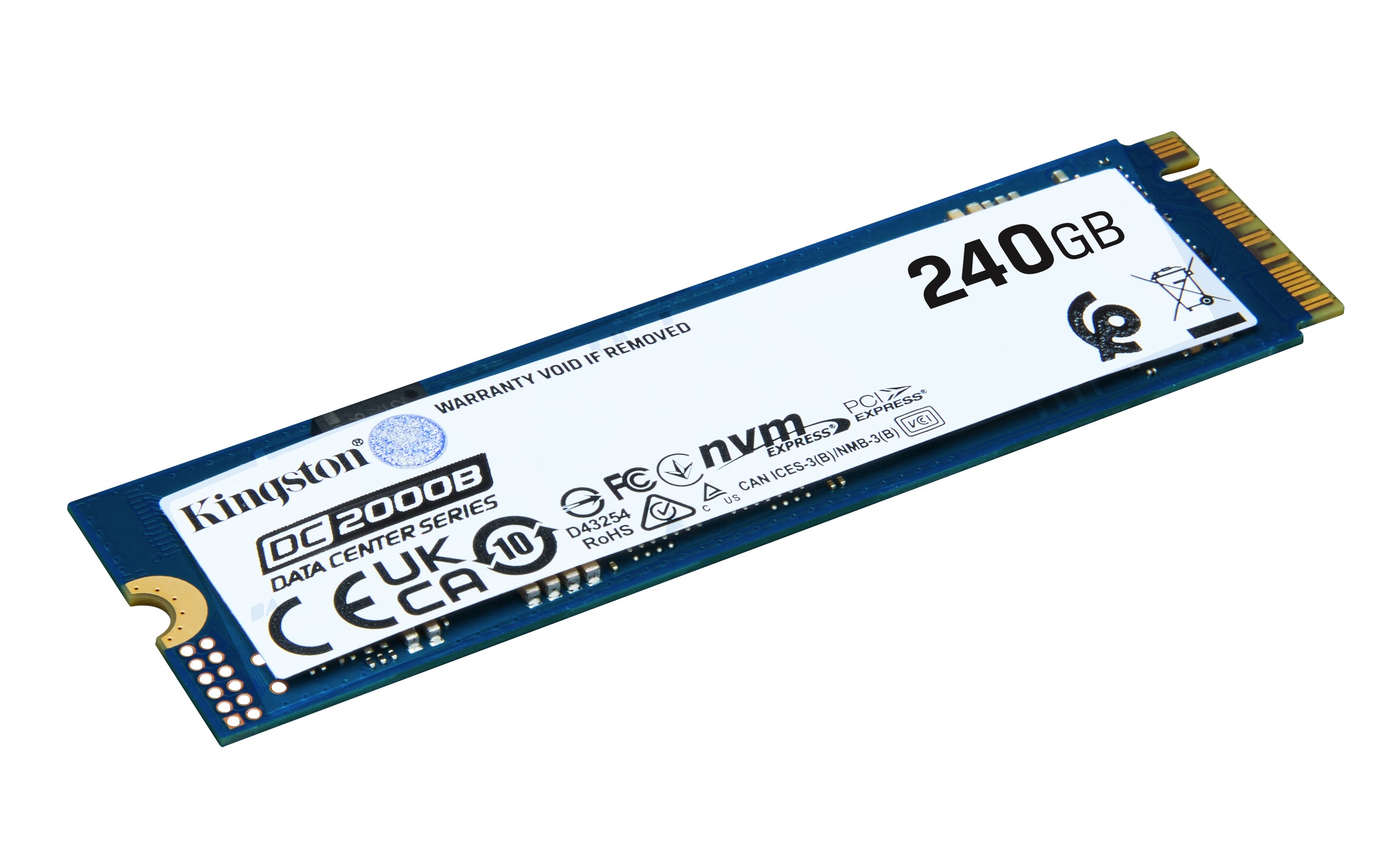 Kingston DC2000B - SSD - Enterprise - 240 Go - interne - M.2 2280 - PCIe 4.0 x4 (NVMe)