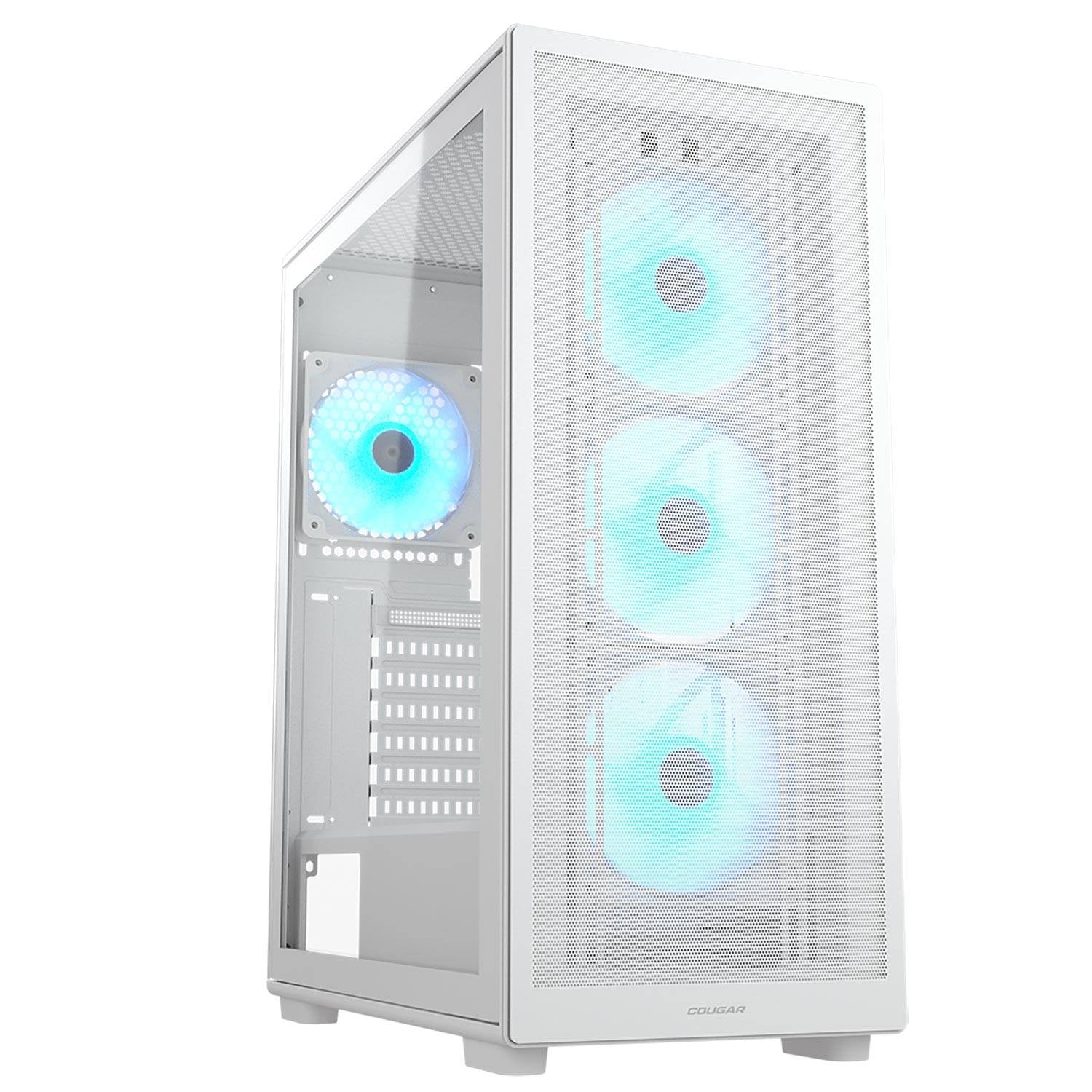 Boitier Moyen Tour ATX Cougar MX220 RGB avec panneau vitré (Blanc)