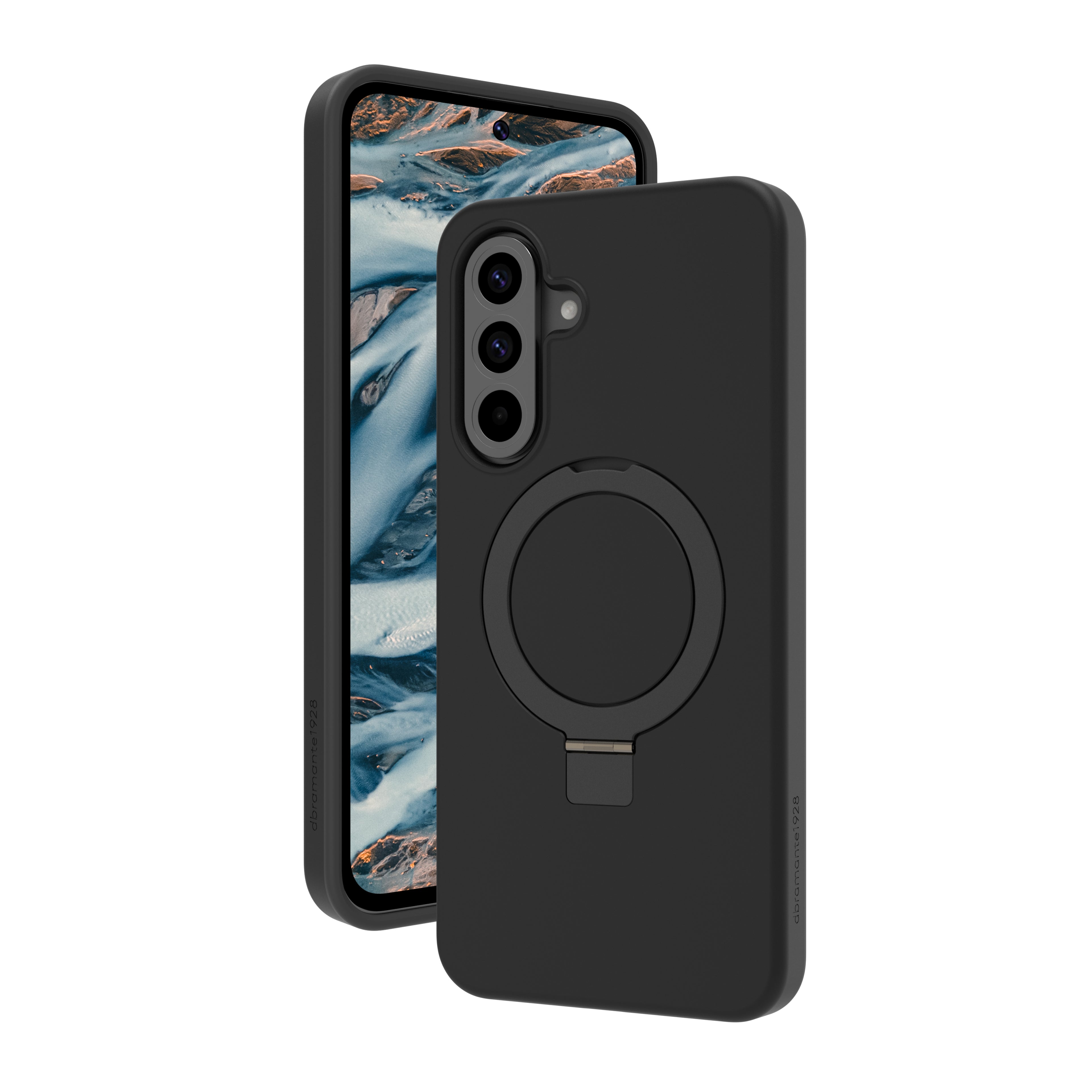 dbramante1928 Iceland Pro - Coque de protection pour téléphone portable - béquille - compatibilité avec MagSafe - plastique - noir - pour Samsung Galaxy A56