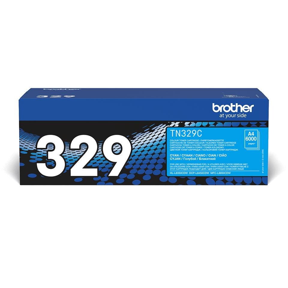 Brother TN329C - Cyan - original - cartouche de toner - pour Brother DCP-L8450CDW, HL-L8350CDW, HL-L8350CDWT, MFC-L8850CDW