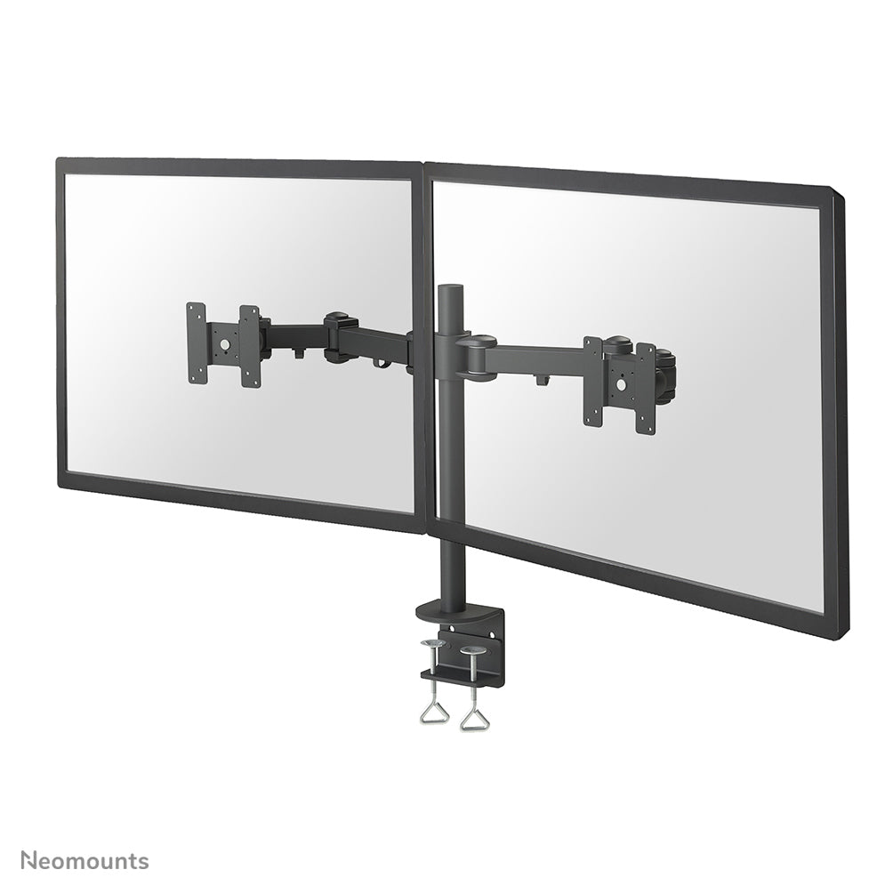 Neomounts FPMA-D960D - Kit de montage - pleine action - pour 2 écrans LCD - noir - Taille d'écran : 10"-27" - pinces montables, montrable sur bureau