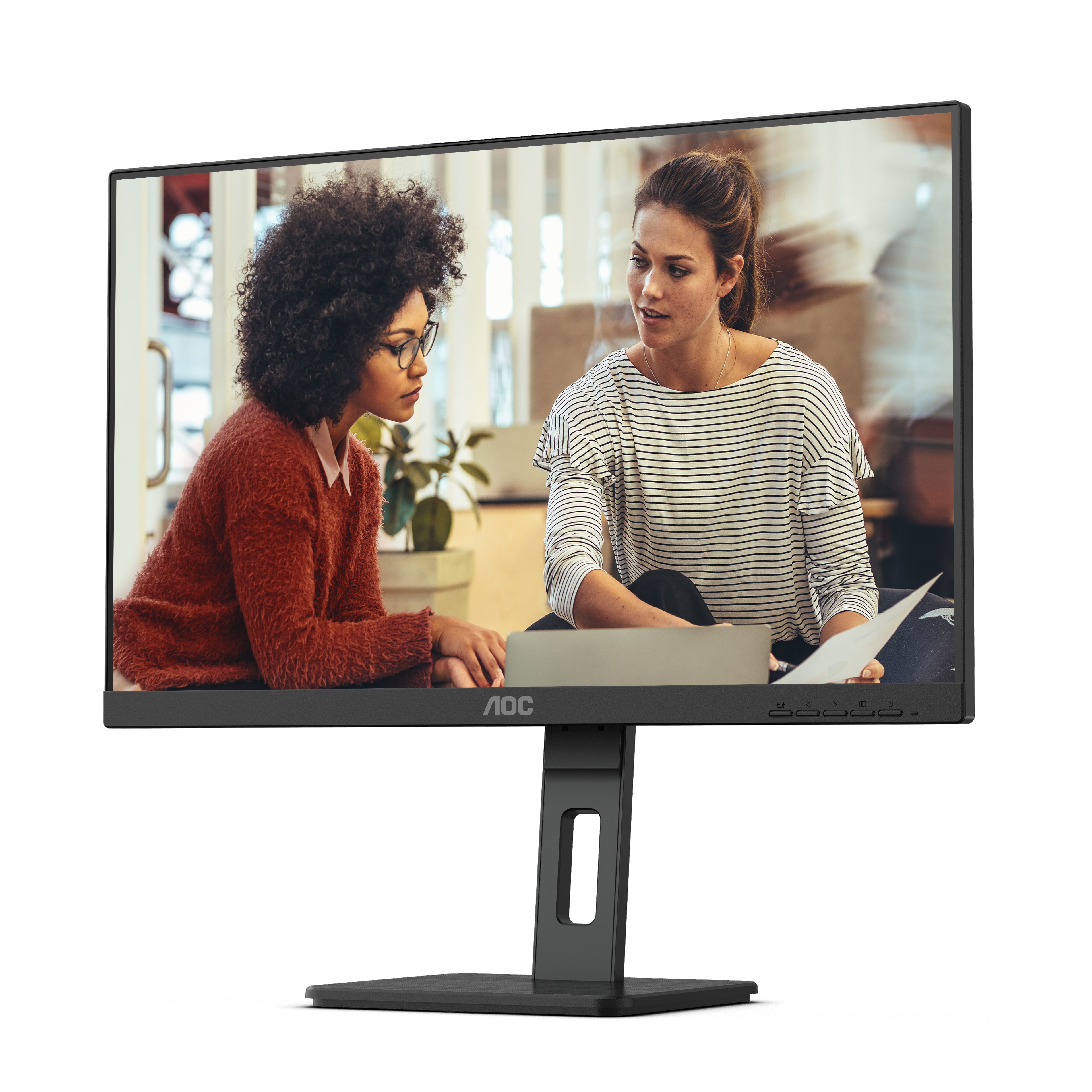 AOC Essential-line Q27E3UMF - Écran LED - 27" - 2560 x 1440 QHD @ 75 Hz - VA - 300 cd/m² - 4000:1 - 4 ms - HDMI, DisplayPort - haut-parleurs - noir