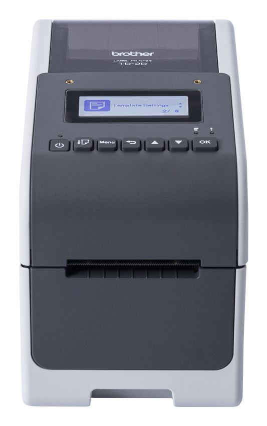 Brother TD-2350D203 - Imprimante d'étiquettes/de reçus - Noir et blanc - thermique direct - Rouleau (6,3 cm) - 203 dpi - jusqu'à 152.4 mm/sec - Wi-Fi(n), Bluetooth 5.2, LAN, USB 2.0, hôte USB