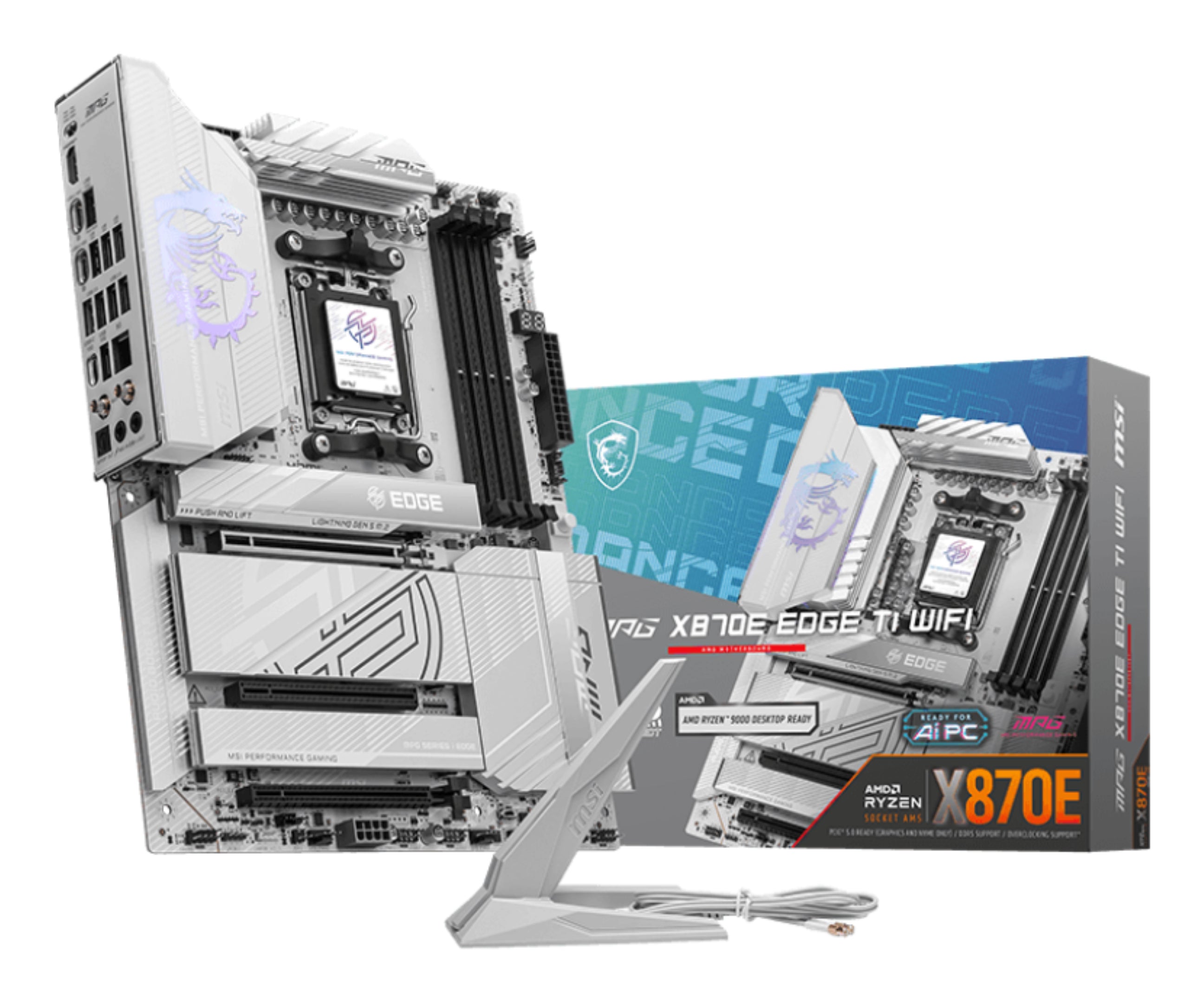 Carte Mère MSI MPG X870E EDGE TI WIFI AMD X870E AMD AM5