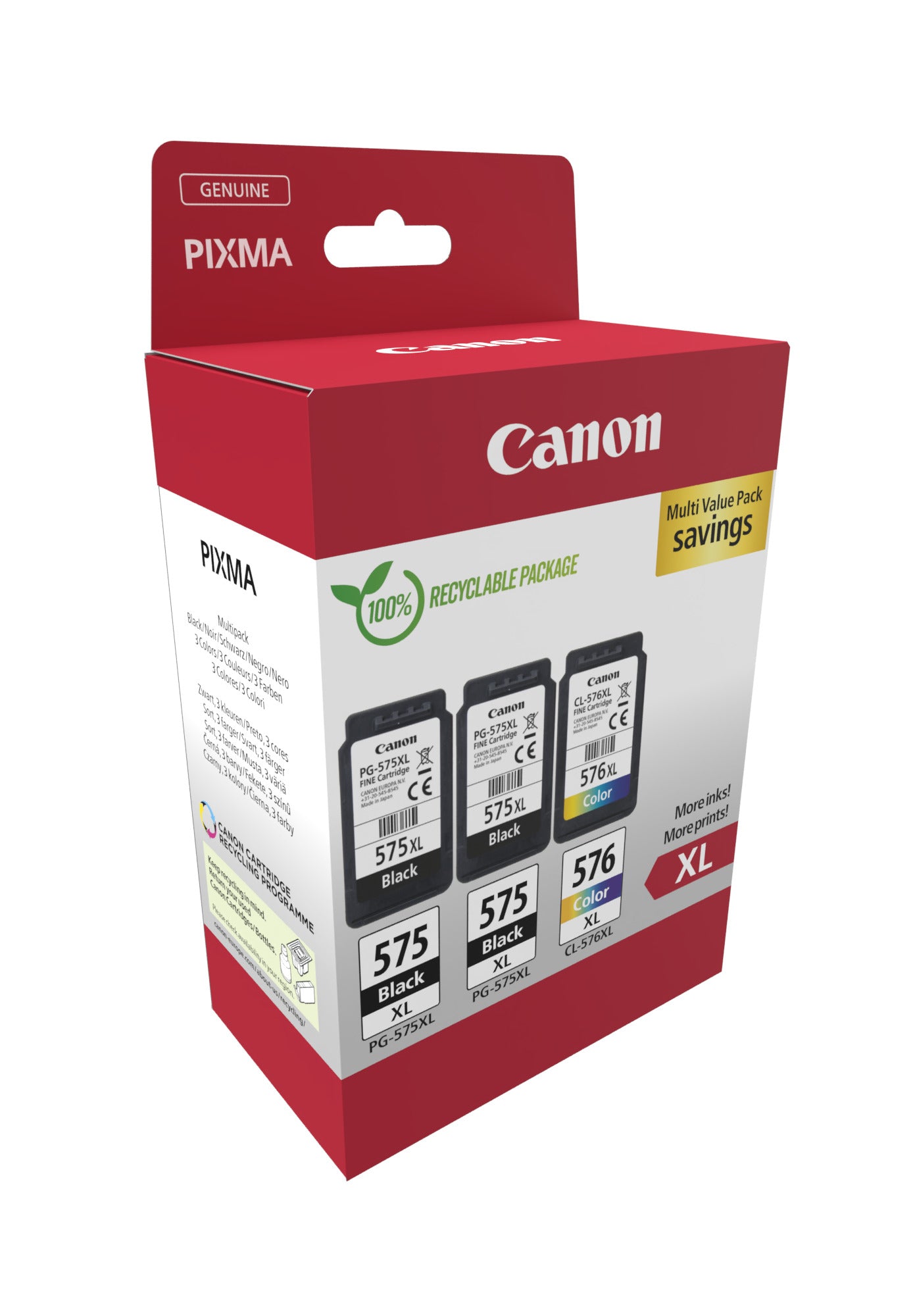 Pack de 3 cartouches - PG-575XLx2/CL-576XL