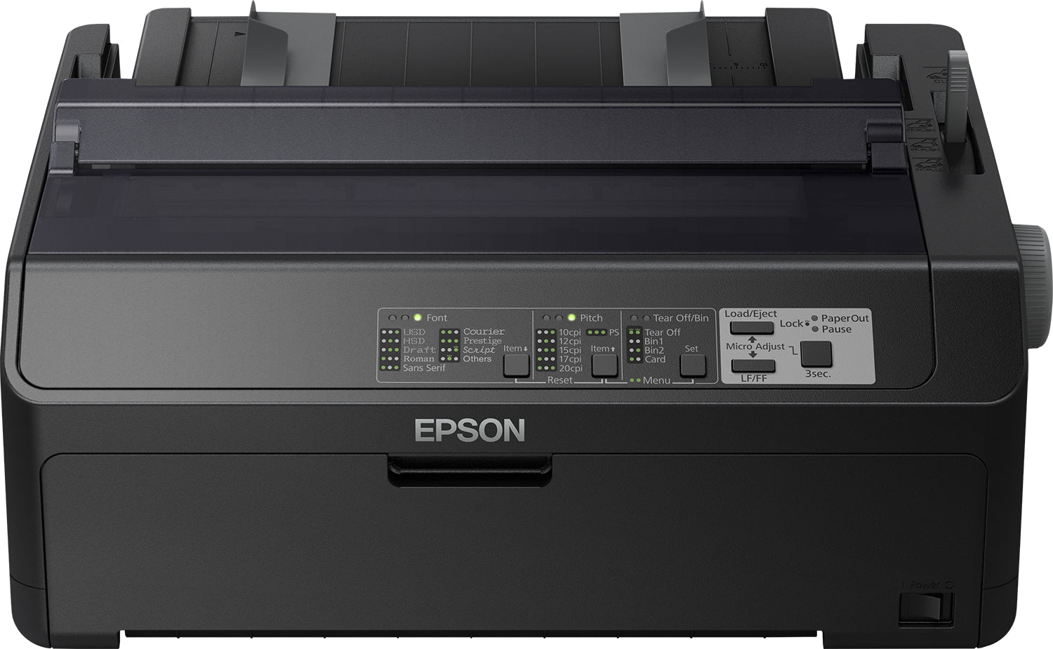 Epson LQ 590IIN - Imprimante - Noir et blanc - matricielle - Rouleau (21,6 cm), JIS B4, 254 mm (largeur) - 360 x 180 dpi - 24 pin - jusqu'à 584 car/sec - parallèle, USB 2.0, LAN, série