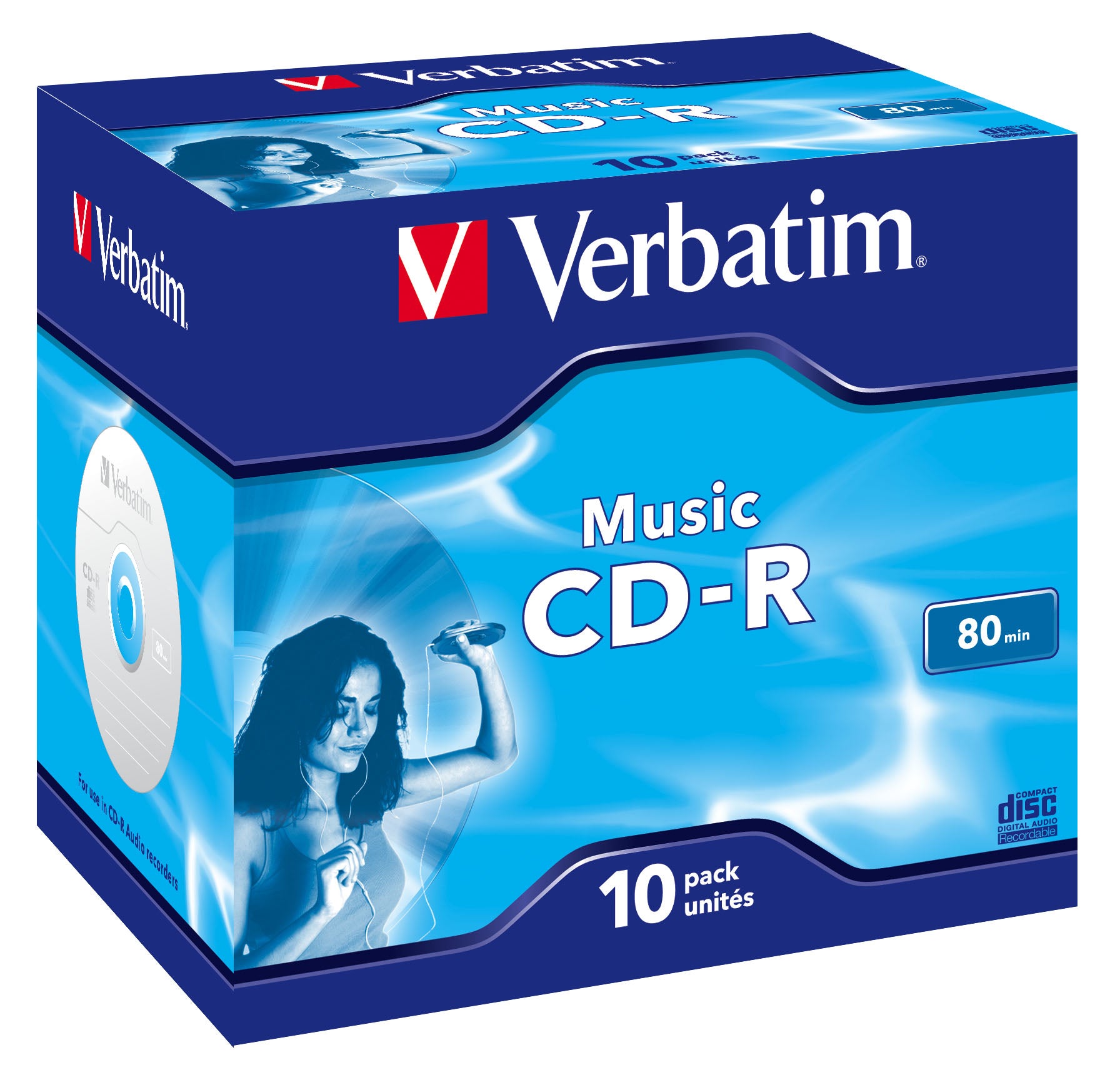 CD-R Verbatim Music CD-R 700 MB Noir (10 Unités)