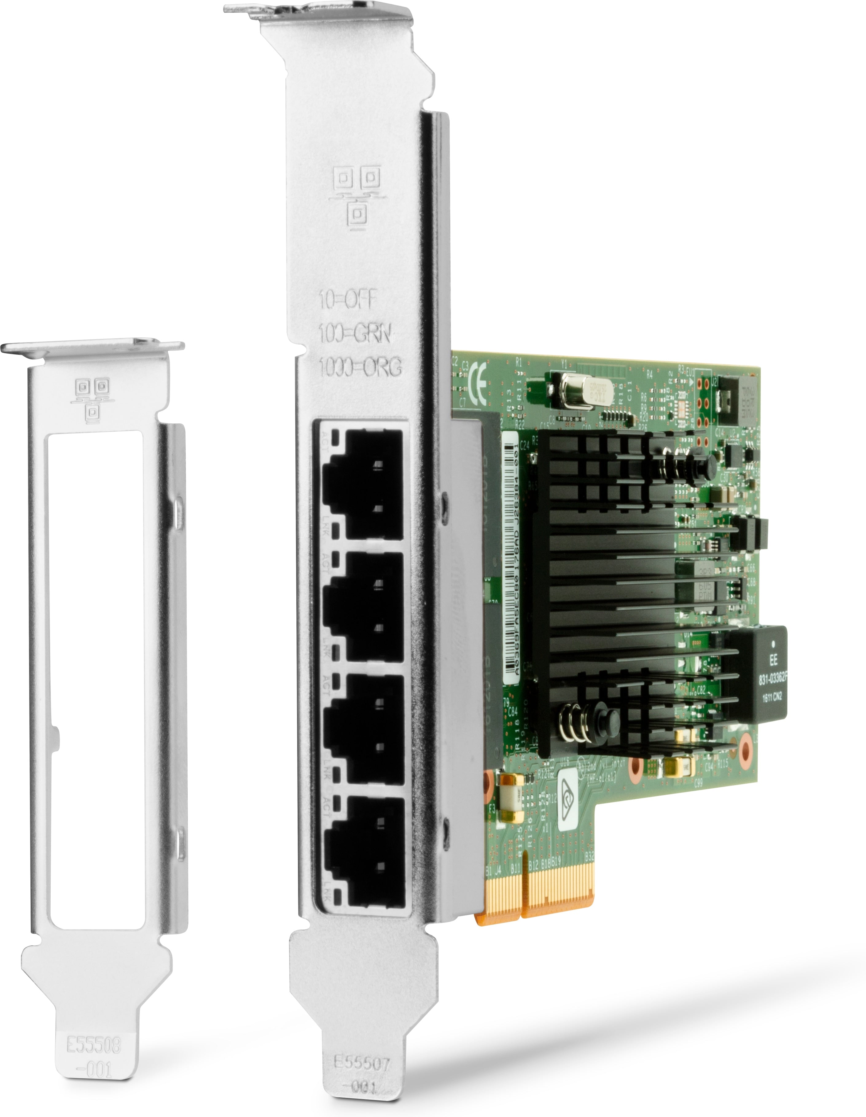 Intel I350-T4 - Adaptateur réseau - PCIe 2.1 x4 profil bas - Gigabit Ethernet x 4 - pour Workstation Z2 G4, Z2 G5, Z2 G8, Z2 G9, Z4 G4, Z6 G4, Z8 G4