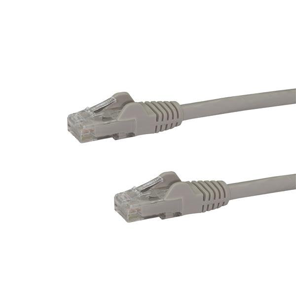 StarTech.com Câble réseau Cat6 Gigabit UTP sans crochet de 50cm - Cordon Ethernet RJ45 anti-accroc - Câble patch Mâle / Mâle - Gris - Cordon de raccordement - RJ-45 (M) pour RJ-45 (M) - 50 cm - UTP - CAT 6 - sans crochet - gris