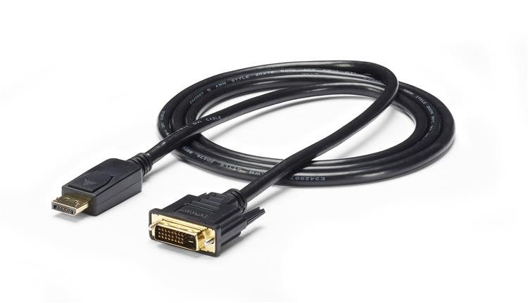Adaptateur DisplayPort vers DVI Startech DP2DVI2MM6           (1,8 m) Noir 1.8 m
