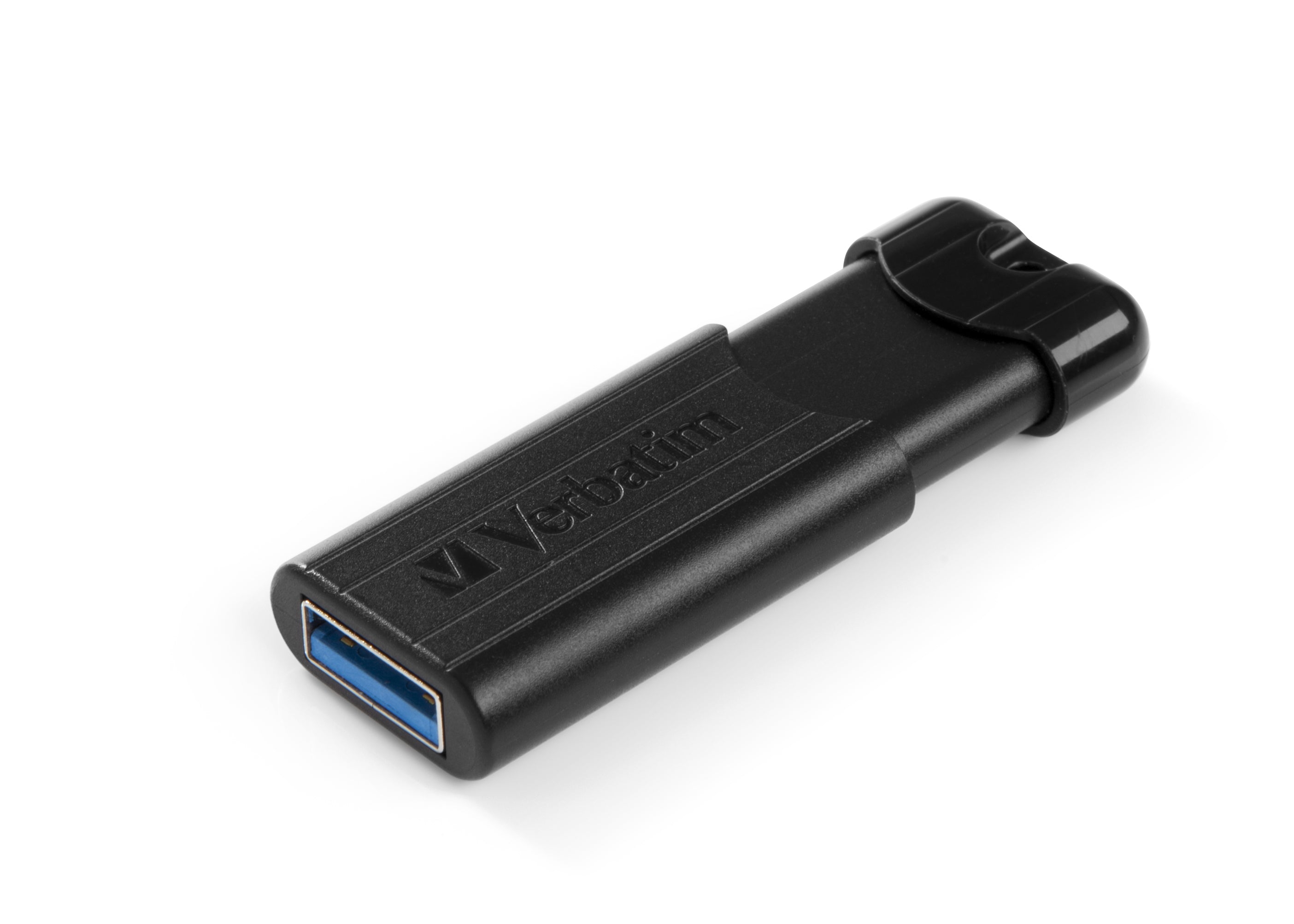 Clé USB 3.2 Verbatim PinStripe - 128Go (Noir)