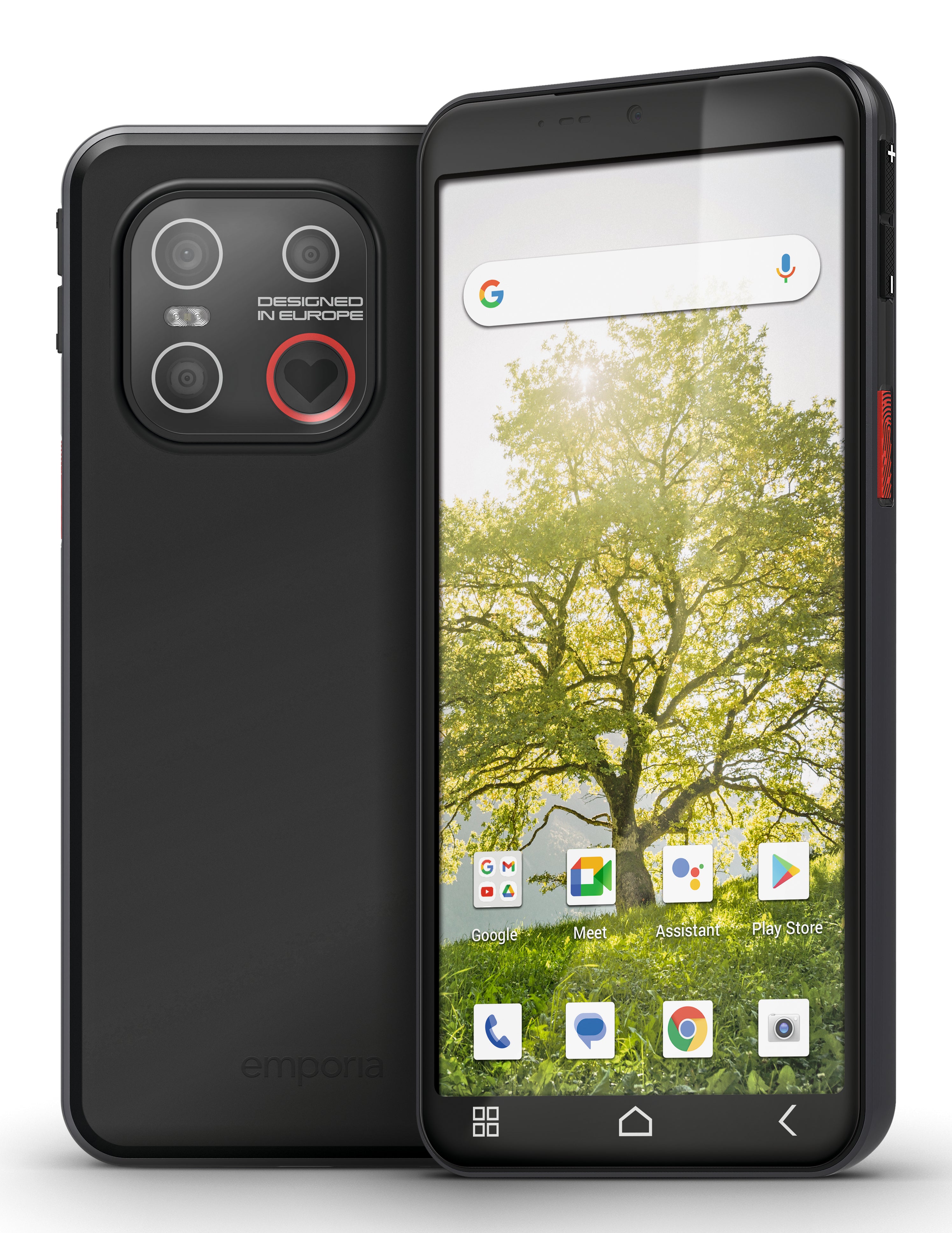 emporiaSMART.ME7 - 4G smartphone - RAM 6 Go / Mémoire interne 128 Go - microSD slot - Écran LCD - 5.45" - 1440 x 720 pixels - 3 x caméras arrière 13 MP, 0,3 MP, 2 MP - front camera 8 MP