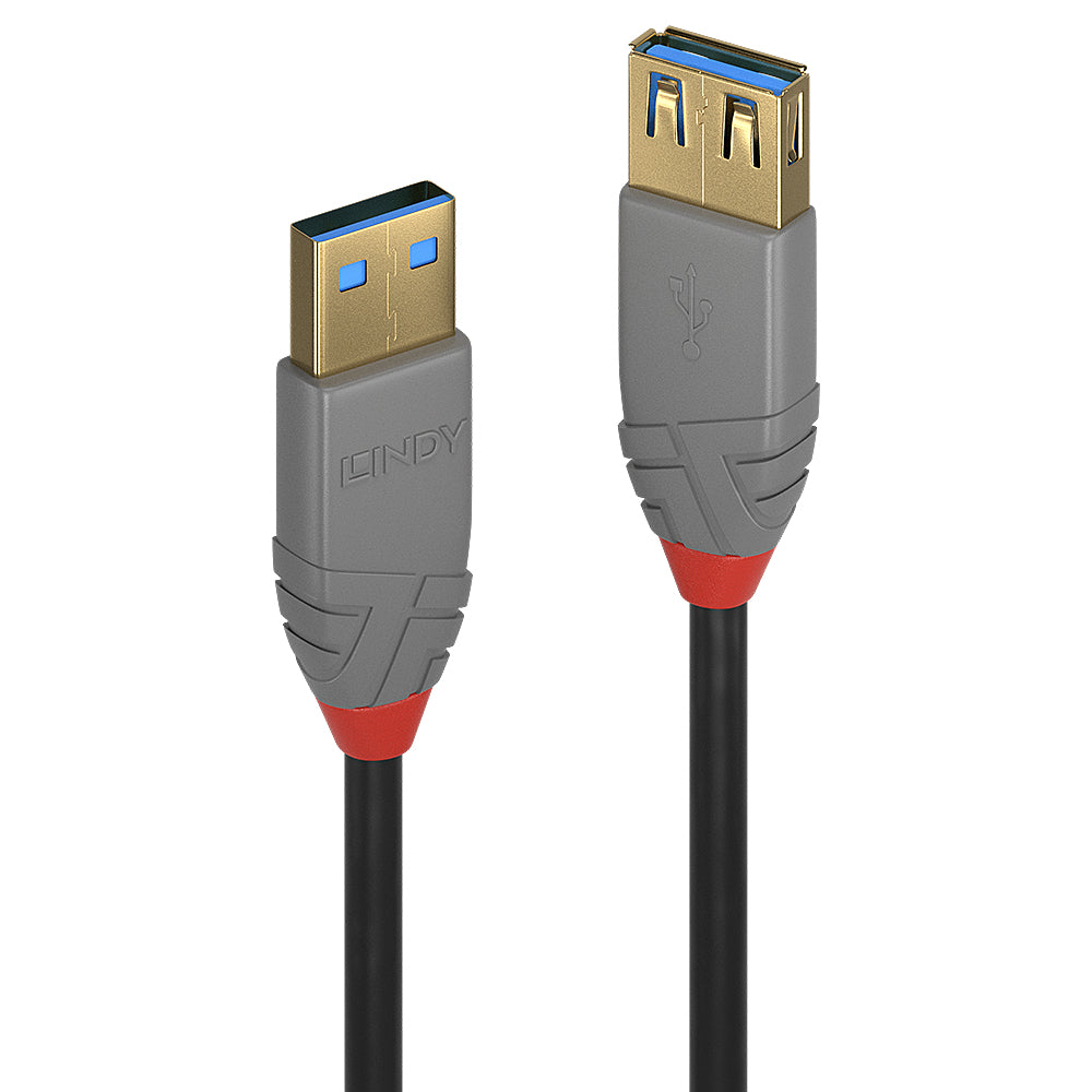 Rallonge USB 3.0 Lindy - 3m M/F (Gris)