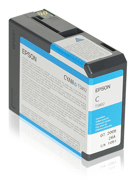 Epson T5802 - 80 ml - cyan - original - cartouche d'encre - pour Stylus Pro 3800, Pro 3880