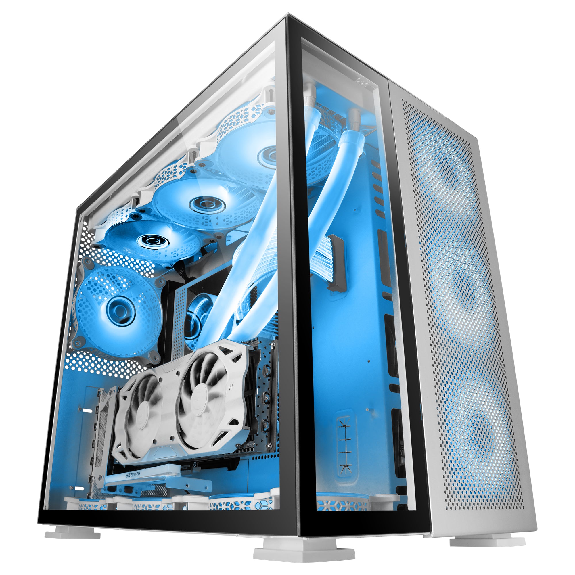 Boitier Moyen Tour E-ATX Mars Gaming MC-Nova avec panneaux vitrés (Blanc/Noir)
