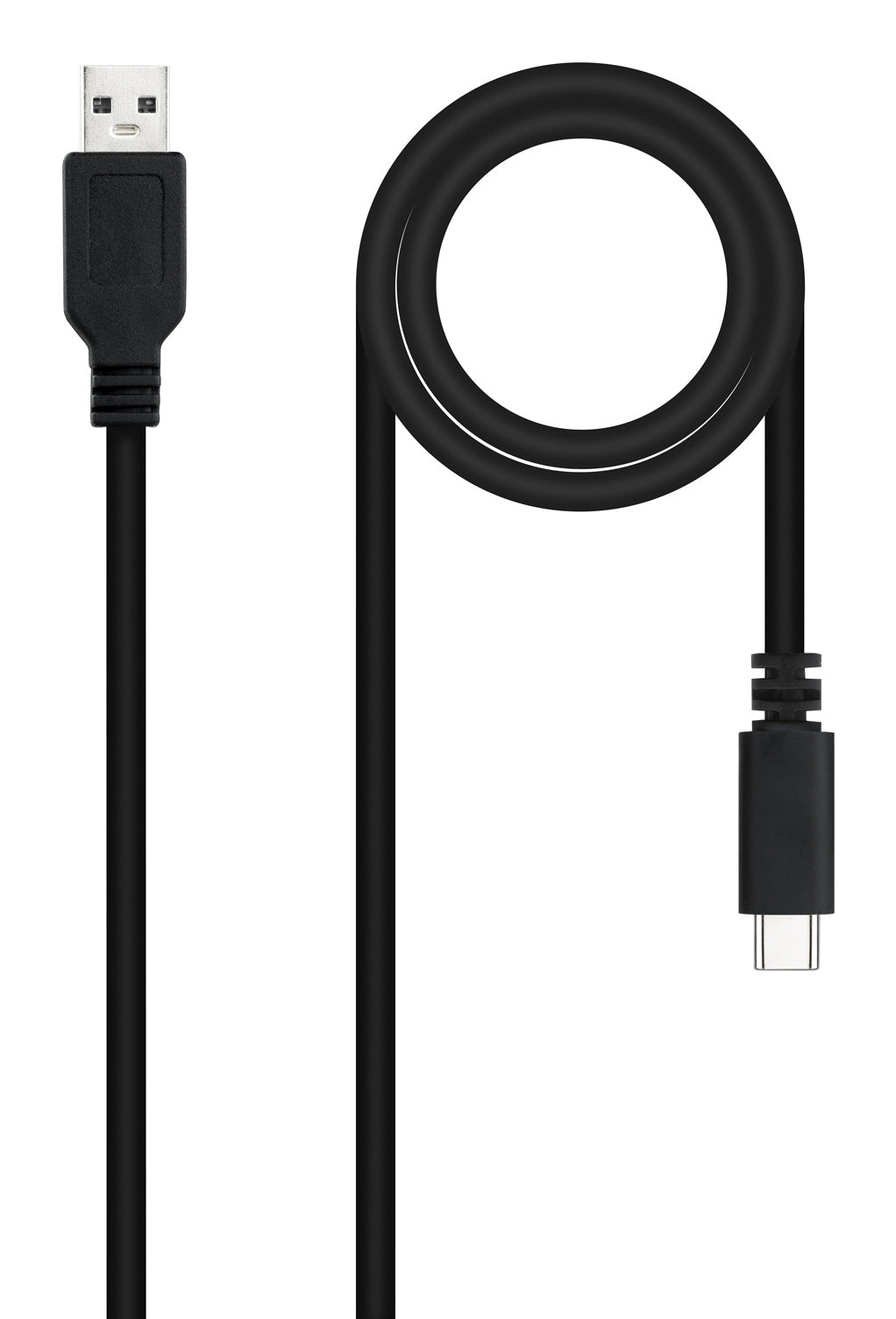 Câble Nanocable USB-A/C 2.0 M/M 1m (Noir)
