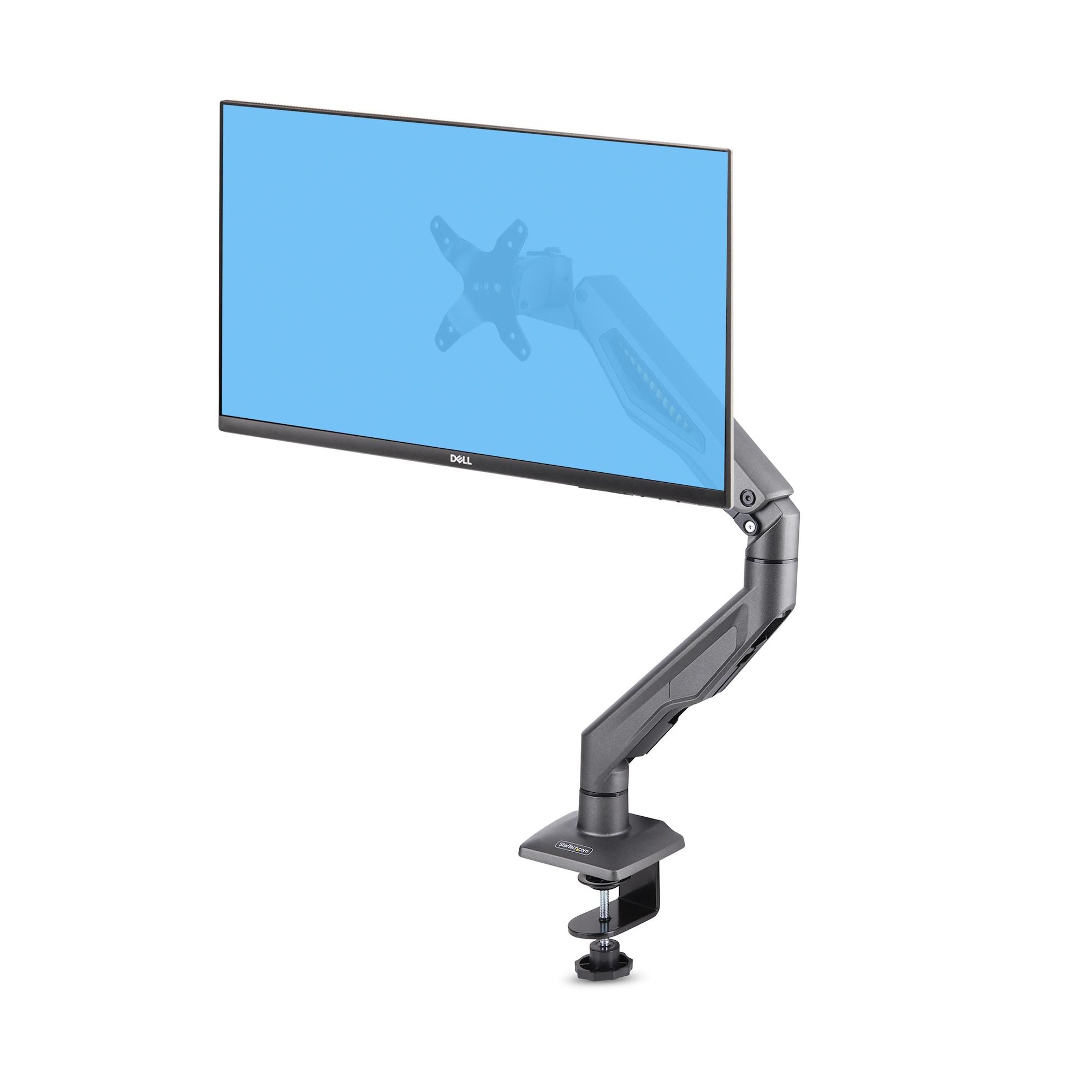 StarTech.com Desk Mount Monitor Arm, Up To 32" Display, C-Clamp, TAA - Kit de montage (bras articulé, serre-joint en C) - pour moniteur - plastique, acier - noir - Taille d'écran : 17"-27" - montrable sur bureau - Conformité TAA