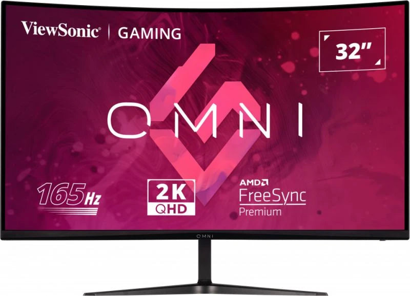 ViewSonic VX3218C-2K - Écran LED - jeux - incurvé - 32" (31.5" visualisable) - 2560 x 1440 QHD @ 180 Hz - VA - 250 cd/m² - 3500:1 - HDR10 - 1 ms - 2xHDMI, DisplayPort - haut-parleurs