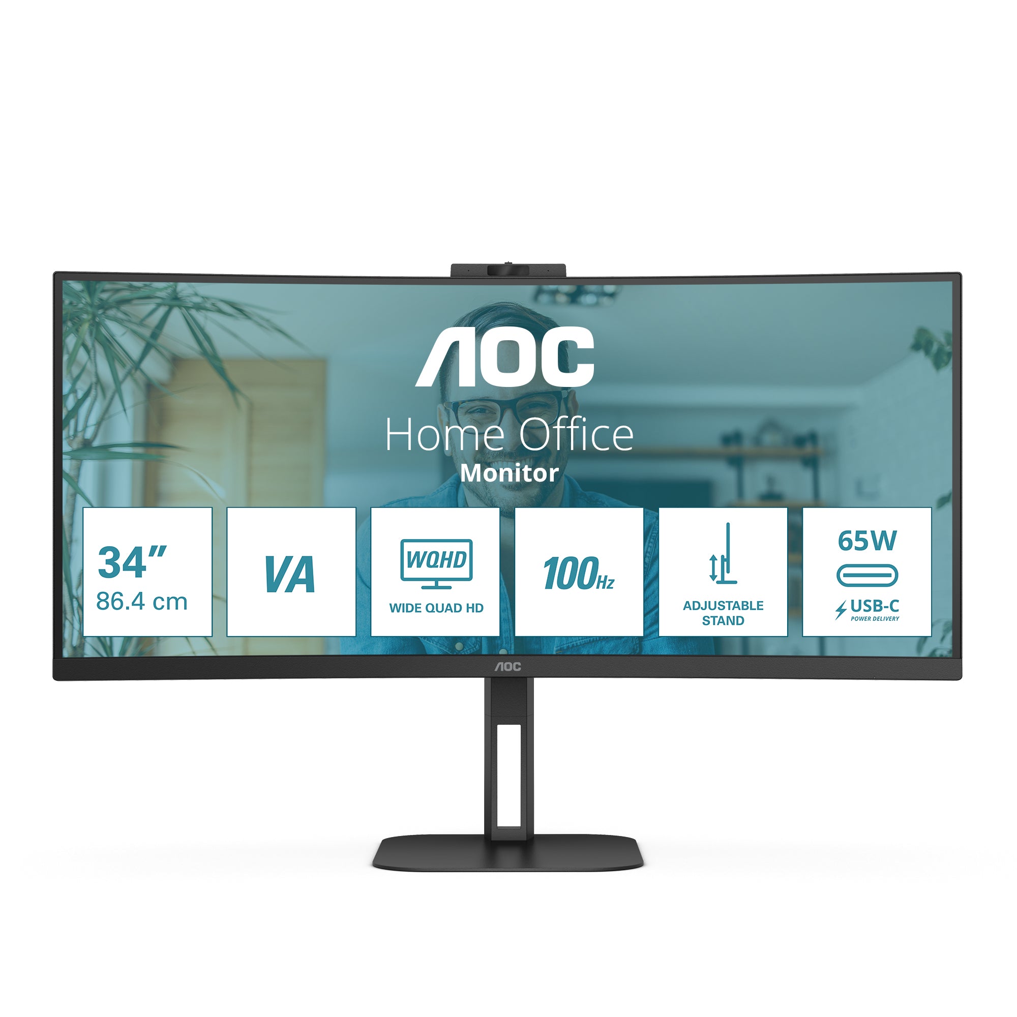 Écran AOC CU34V5CW/BK 34" 100 Hz 60 Hz