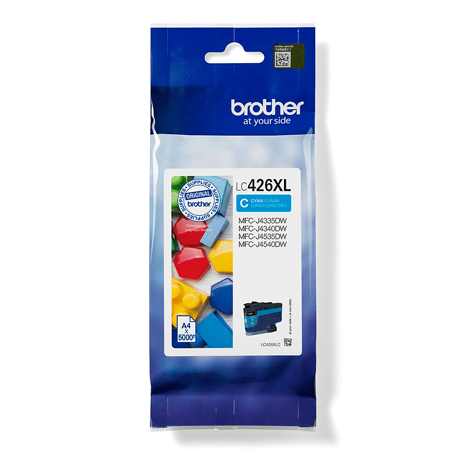 Brother LC426XLC - À rendement élevé - cyan - original - cartouche d'encre - pour Brother MFC-J4335, MFC-J4340, MFC-J4535, MFC-J4540