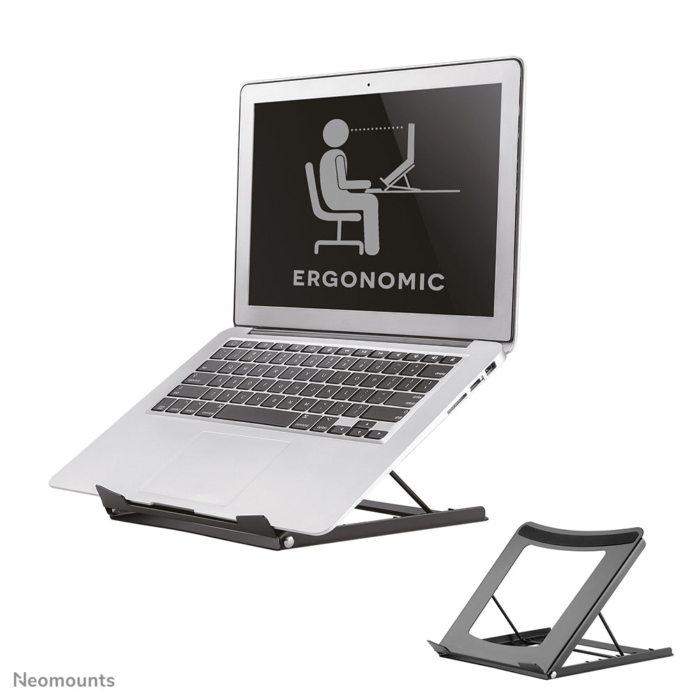 Neomounts NSLS075 - Pied - pour ordinateur portable - acier poudré - noir - Taille d'écran : 10"-15" - ordinateur de bureau