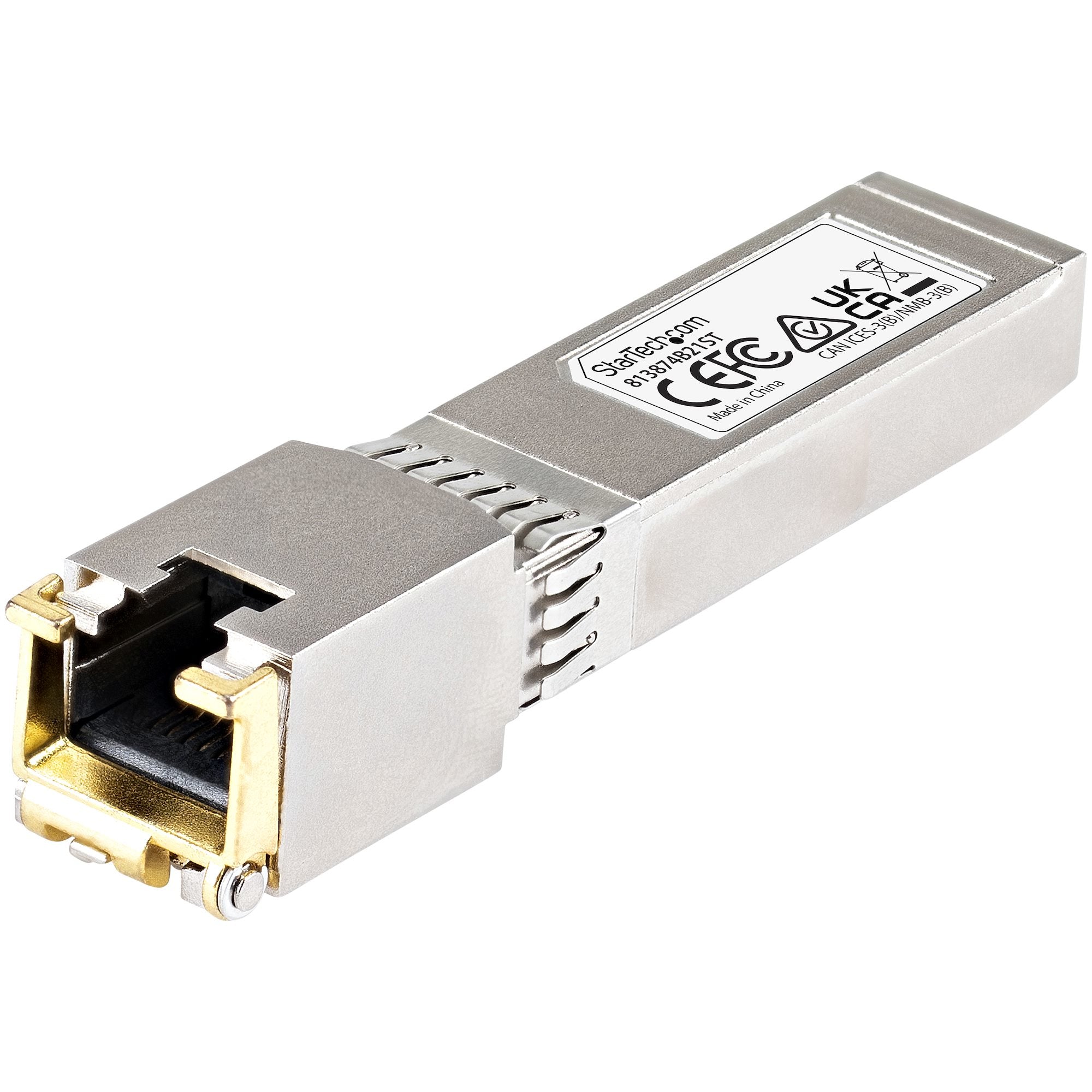 StarTech.com Module SFP+ RJ45 compatible HP 813874-B21 - Adaptateur SFP / Mini GBIC en cuivre 10GBASE-T jusqu'à 30 m - Garantie à vie - Module transmetteur SFP+ (équivalent à : HP 813874-B21) - 10GbE - 10GBase-T - RJ-45 - jusqu'à 30 m
