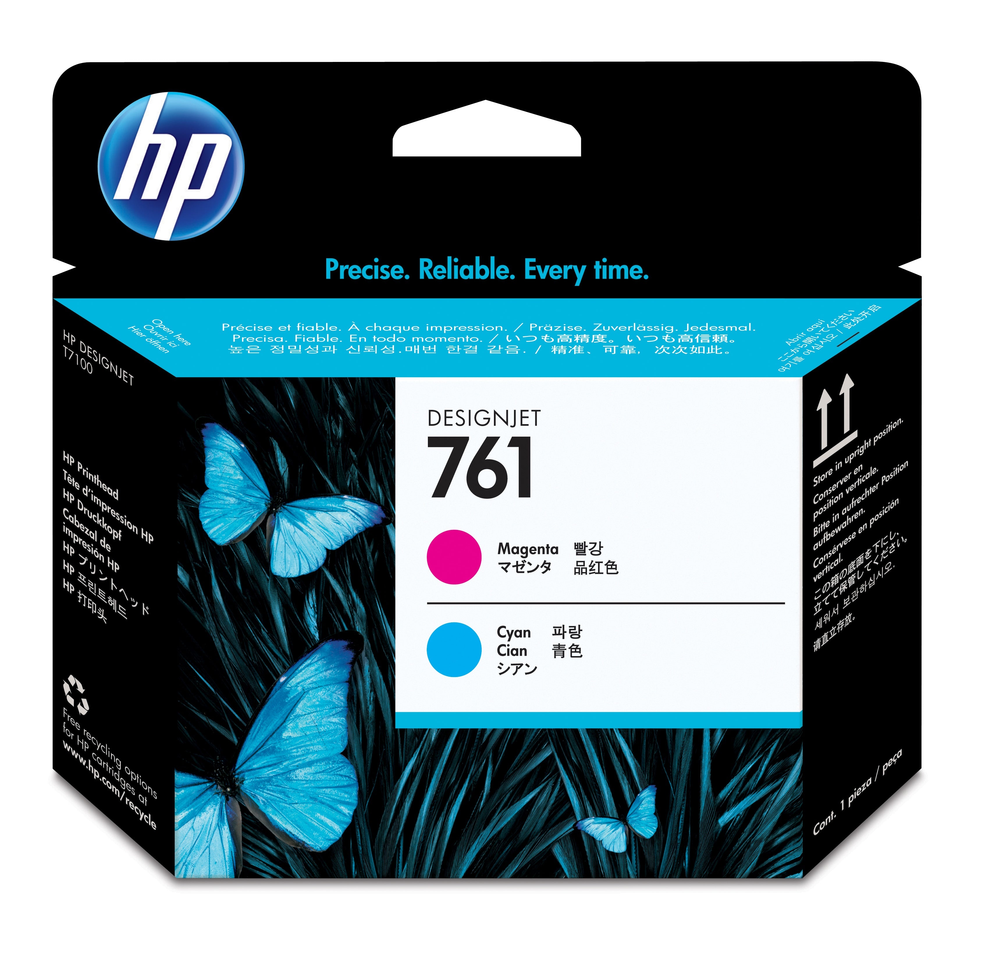 HP 761 - Cyan, magenta - tête d'impression - pour DesignJet T7100, T7200, T7200 Production Printer