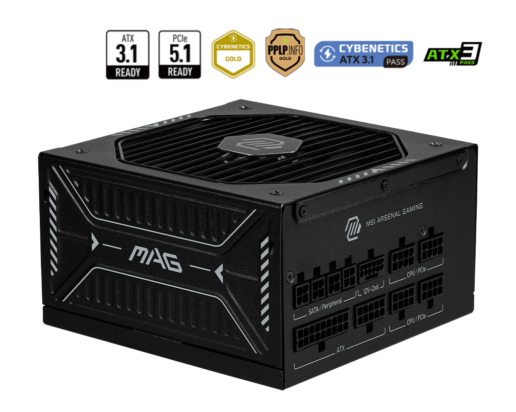 Bloc d’Alimentation MSI 306-7ZPIY11-CE0 850 W 80 Plus Gold ATX