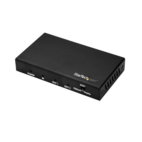 StarTech.com Répartiteur HDMI 1 entrée 4 sorties - Splitter HDMI 2.0 à 2 ports - 4K Ultra HD (UHD) 60 Hz - 1080p - 720p - Compatible HDR - Répartiteur vidéo/audio - 2 x HDMI - de bureau - pour P/N: ST121HD20FXA