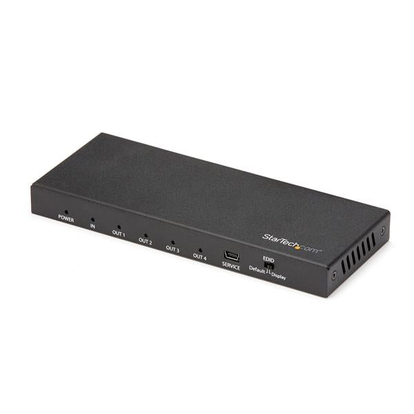 StarTech.com Répartiteur HDMI à 4 ports - 4K 60 Hz (ST124HD202) - Répartiteur vidéo/audio - 4 x HDMI - de bureau