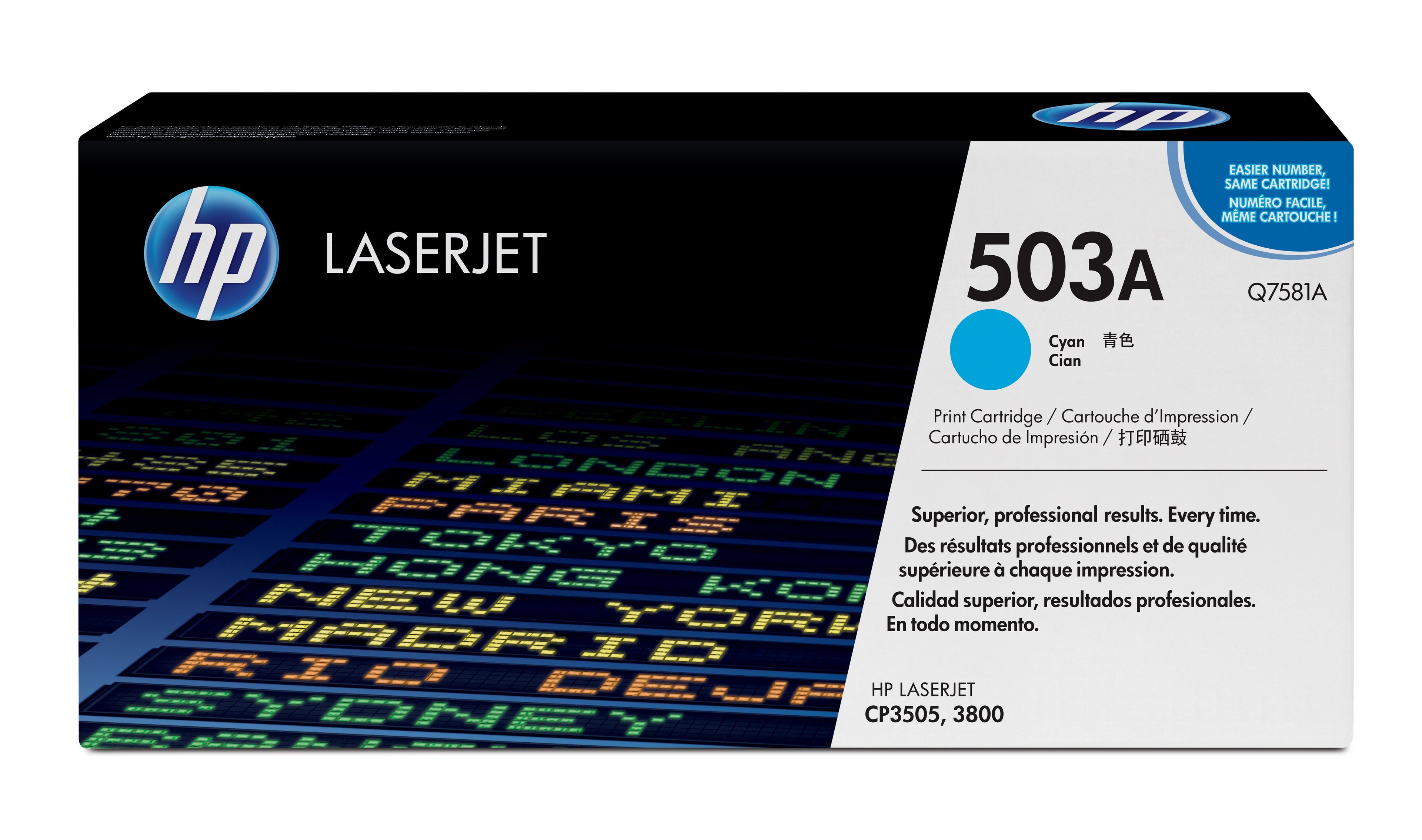 Toner original HP 503A Cyan