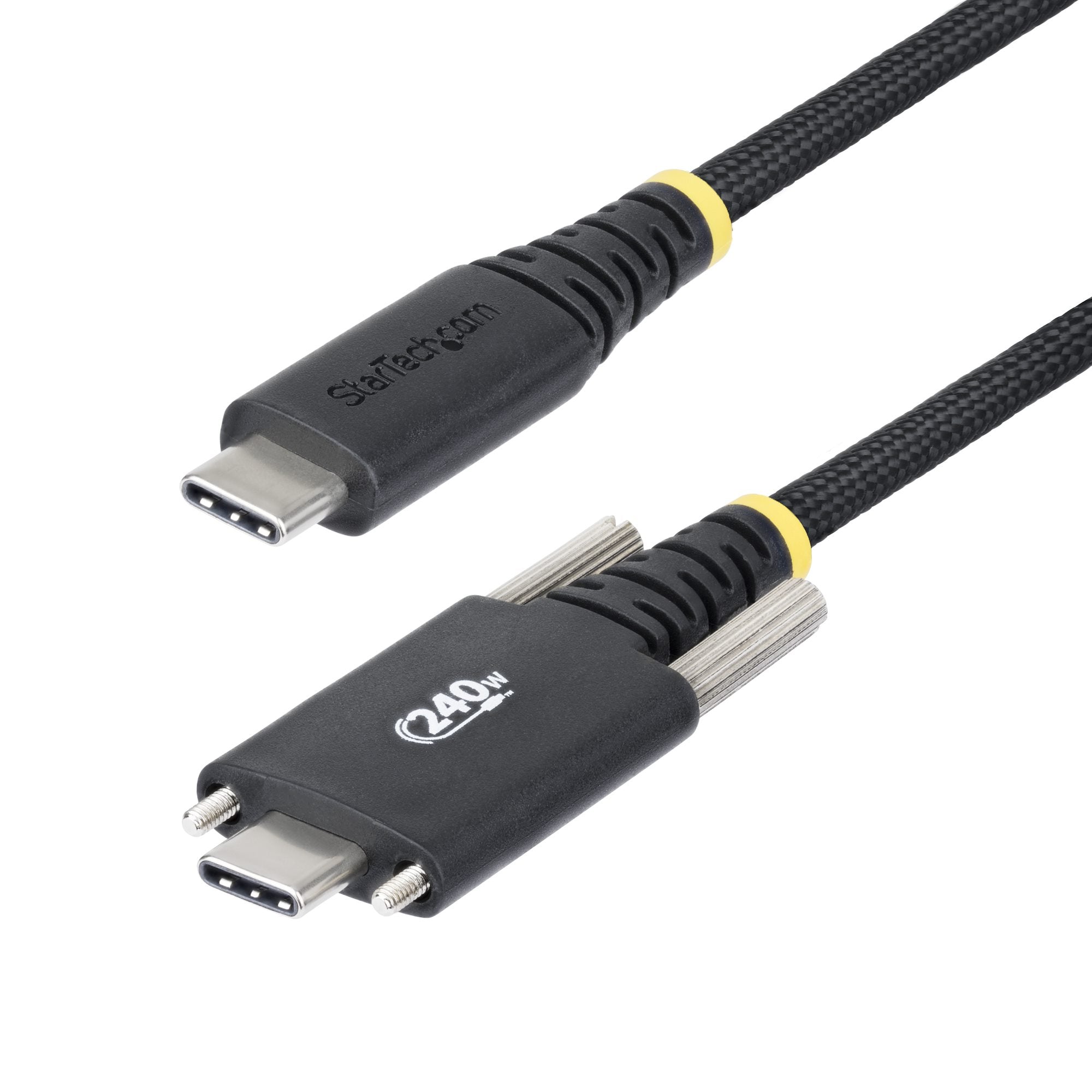 StarTech.com 6.6ft (2m) USB-C Charging Cable, 240W, Silicone Jacket - Câble USB - 24 pin USB-C (M) droit/bloquant pour 24 pin USB-C (M) droit - USB 2.0 - 48 V - 5 A - 2 m - gamme de puissance étendue (EPR), Alimentation USB (240 W), support pour Power Del